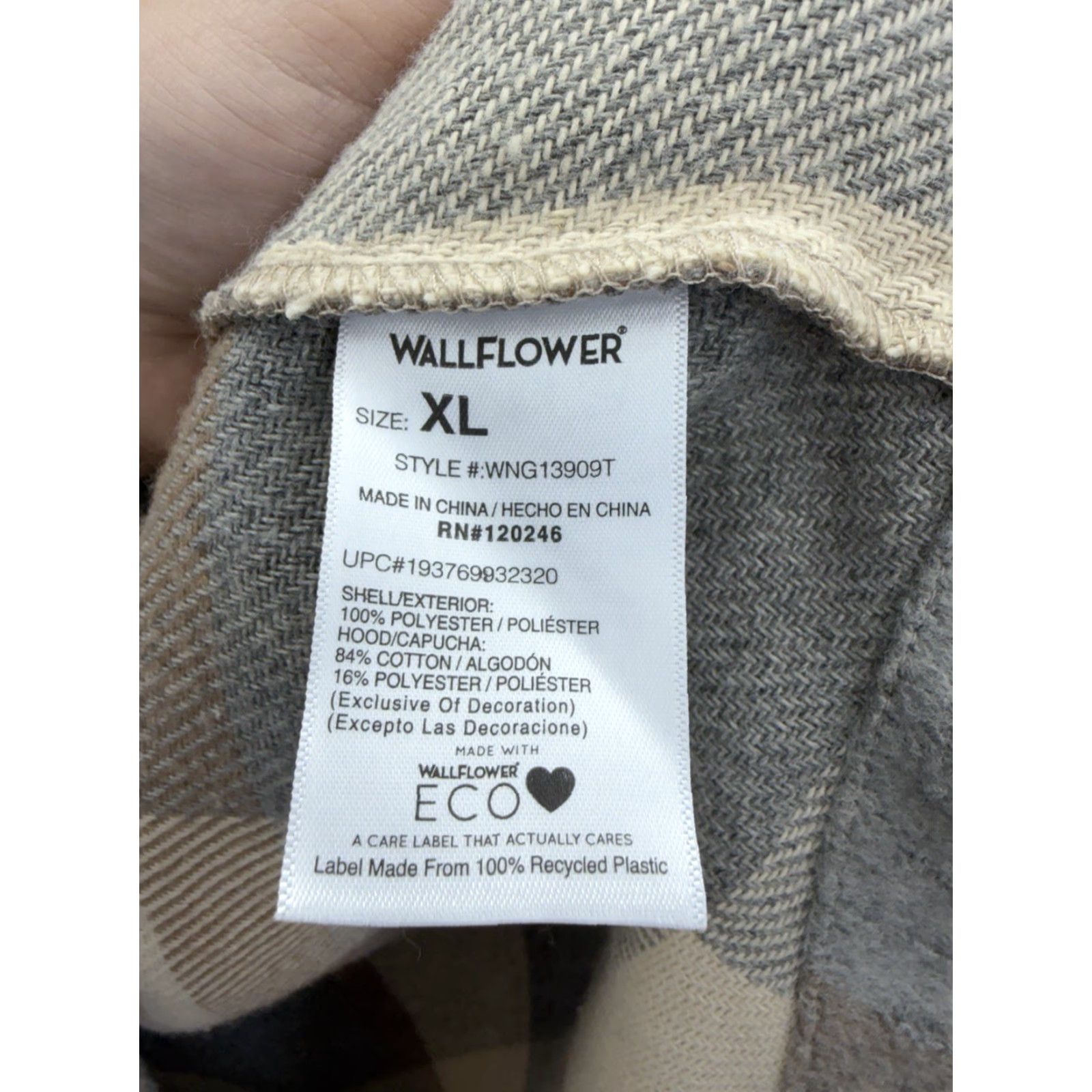 Vintage Wallflower Womens Jacket XL Brown Plaid Hooded Button Up Flannel Size XL / US 12-14 / IT 48-50 - 4 Thumbnail