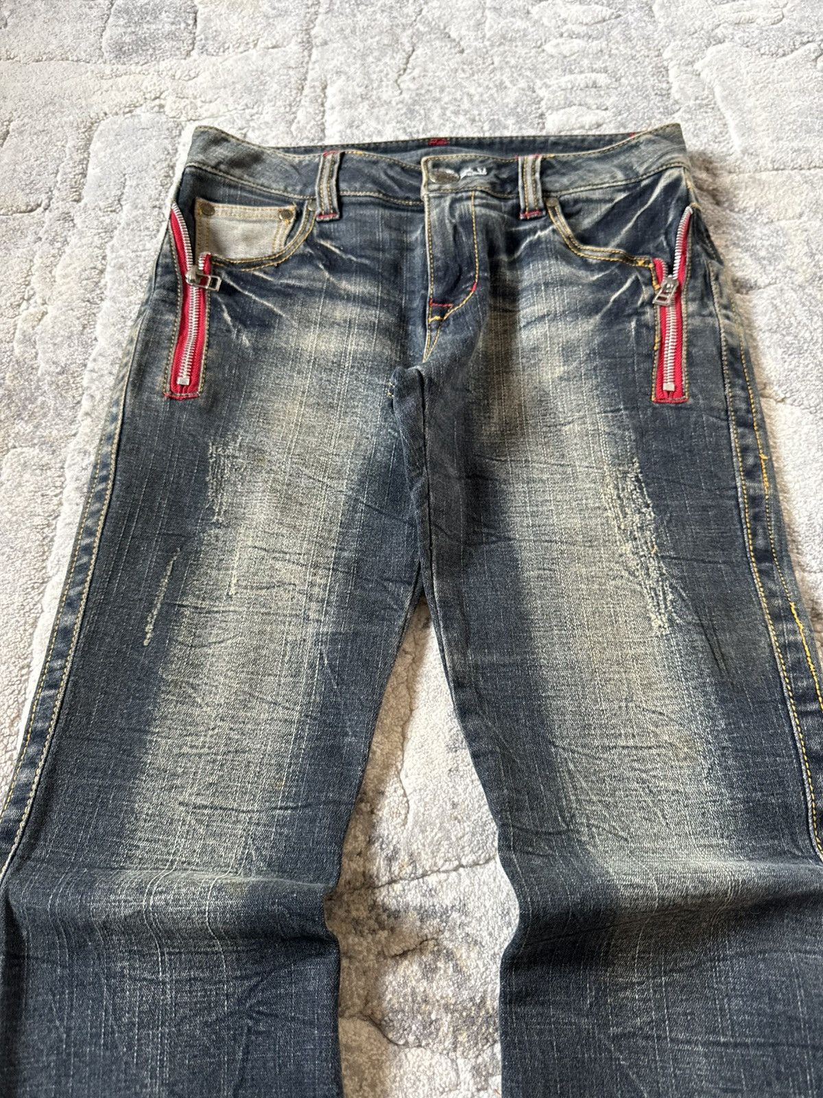 If Six Was Nine Ifsixwasnine Lgb Kapital Junya Style Low Rise Flared Jeans Size US 28 / EU 44 - 3 Thumbnail