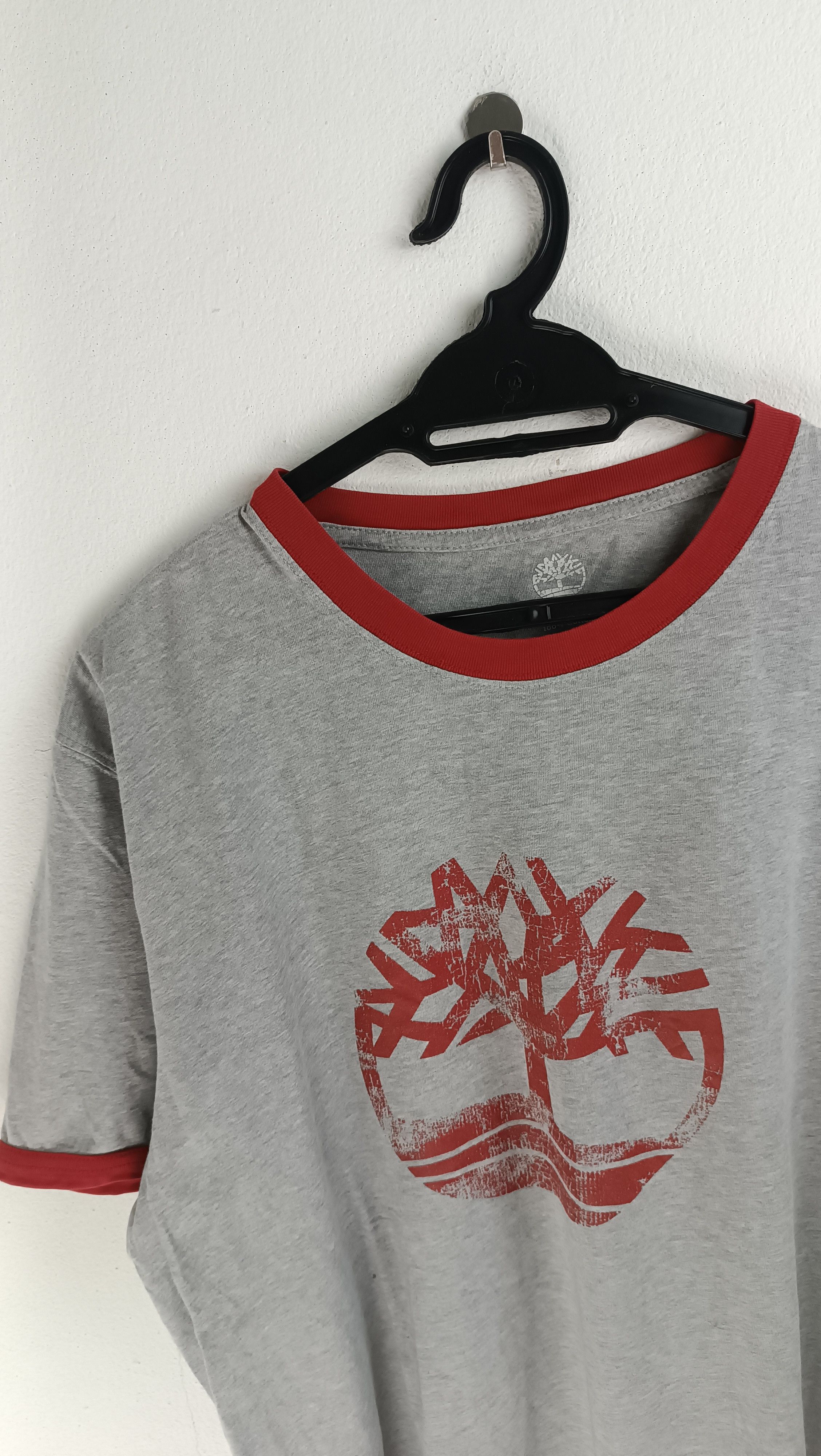 Timberland VINTAGE TIMBERLAND RINGER CLASSIC LOGO TEE HIPHOP RAP Y2K Size US L / EU 52-54 / 3 - 5 Thumbnail