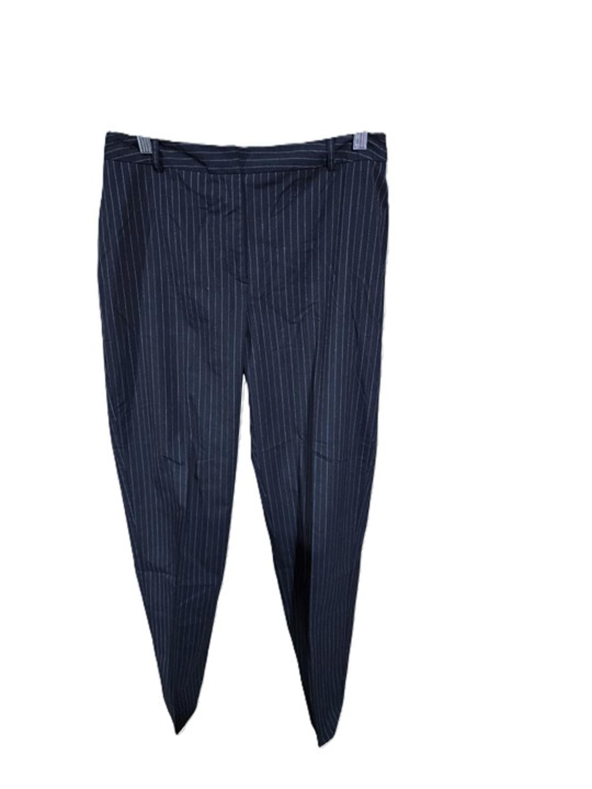 Other Villager by Liz Claiborne Black Pinstriped Pants Stretch Size 32" / US 10 / IT 46 - 1 Thumbnail