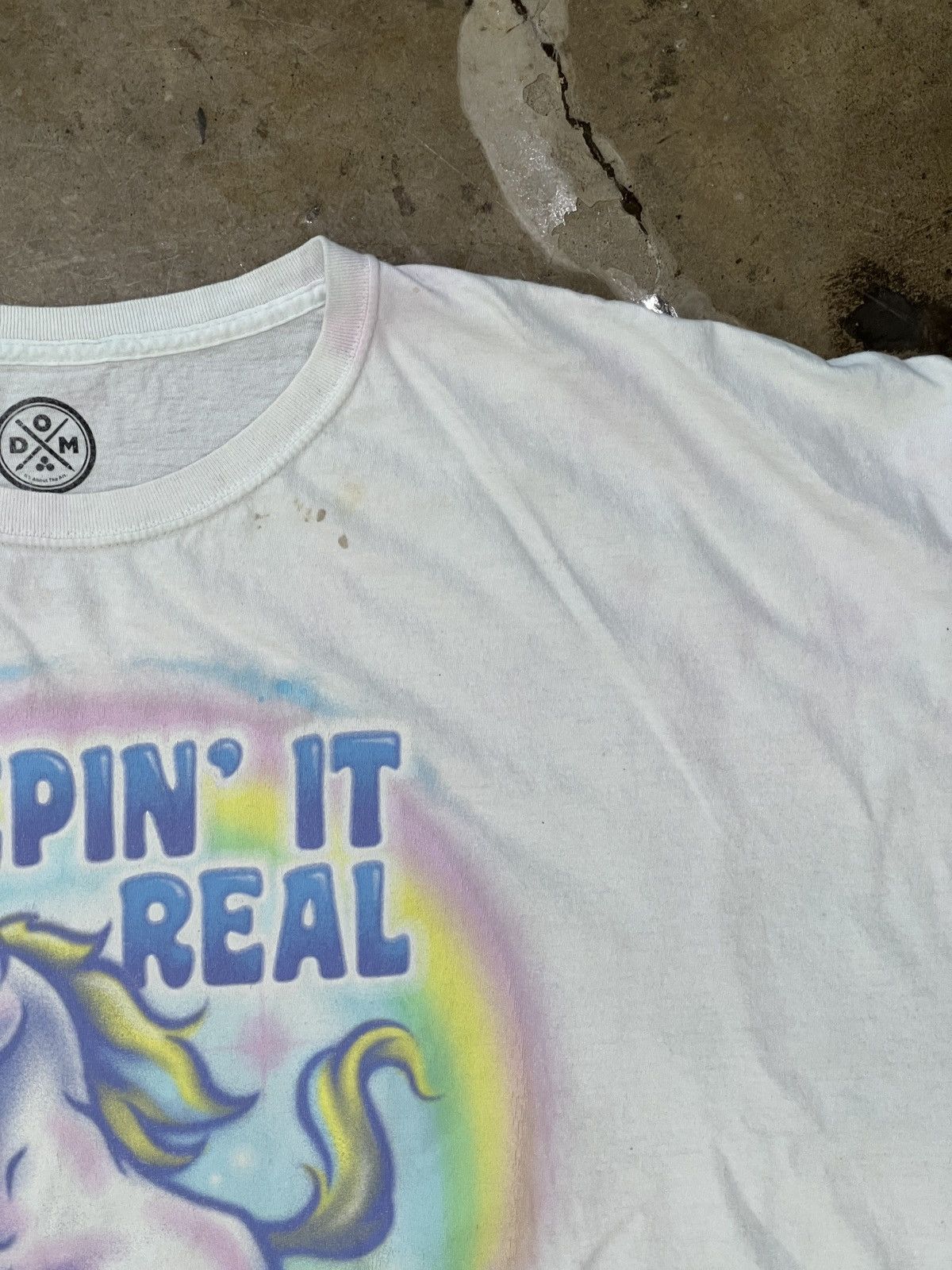 Vintage Keepin' It Real Airbrush Unicorn Graphic Tee 3XL Size US XXL / EU 58 / 5 - 6 Thumbnail