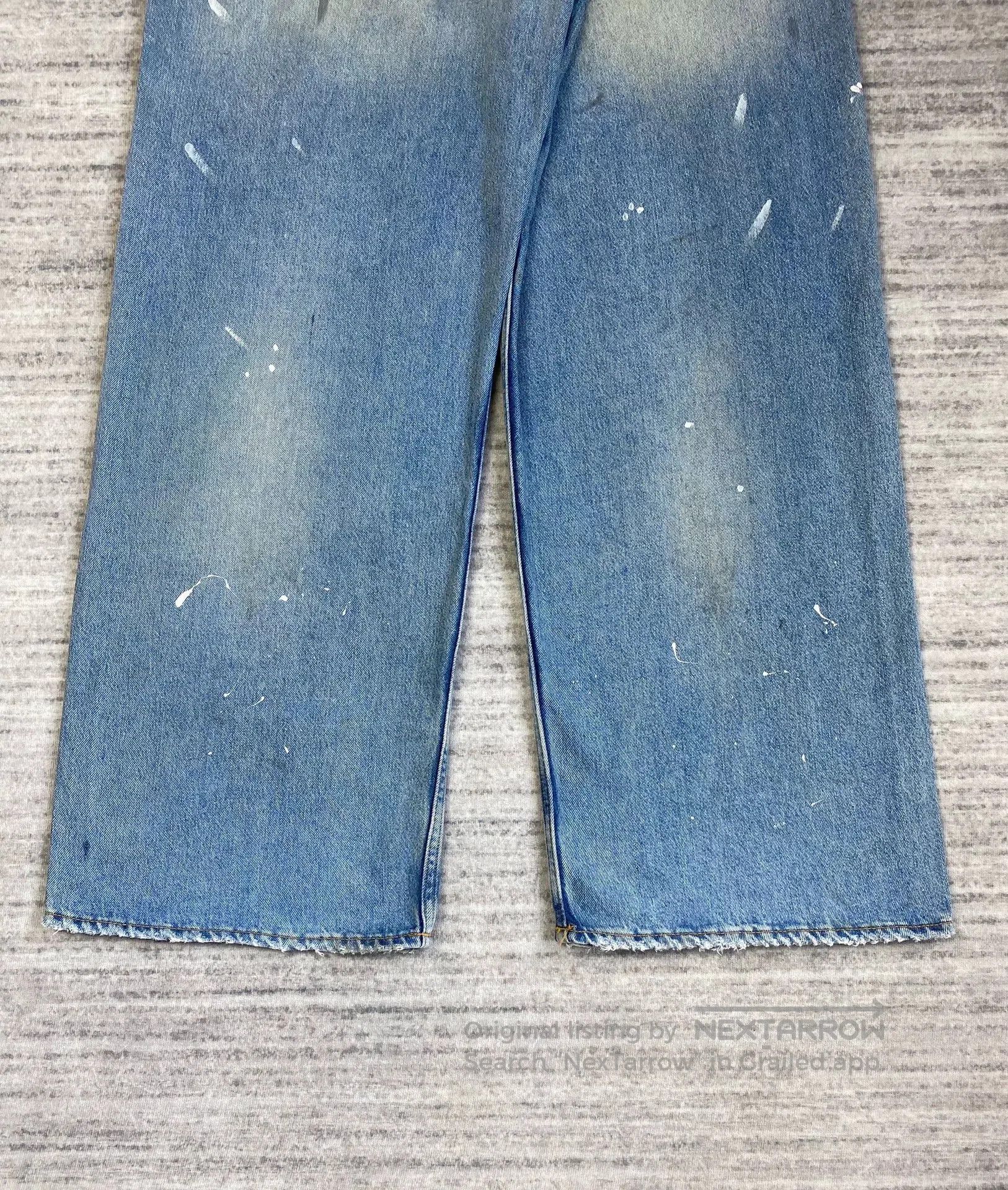 Acne Studios Acne Studios Blue Ink Splash Baggy Jeans. Size US 34 / EU 50 - 6 Thumbnail