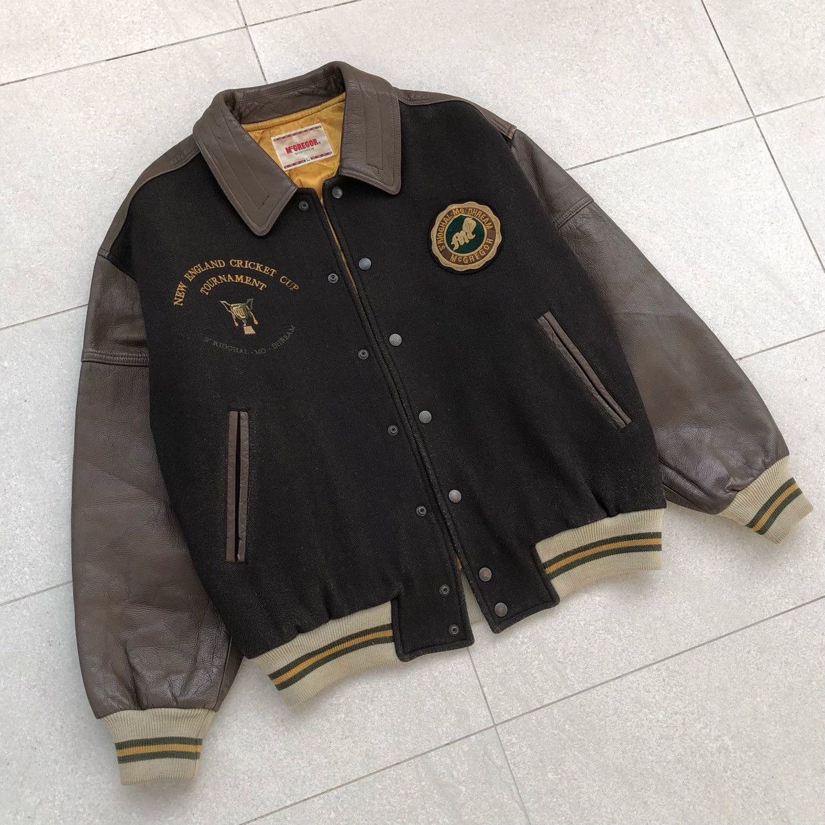 McGregor OG Vintage McGregor Wool Leather Varsity Jacket Size US L / EU 52-54 / 3 - 4 Thumbnail