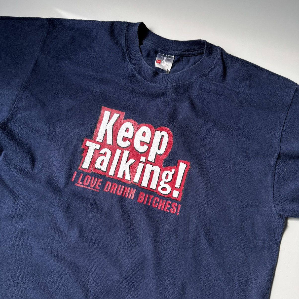 Vintage Vintage "I love drunk Bitches" Funny Humor y2k tees navy Size US L / EU 52-54 / 3 - 1 Thumbnail