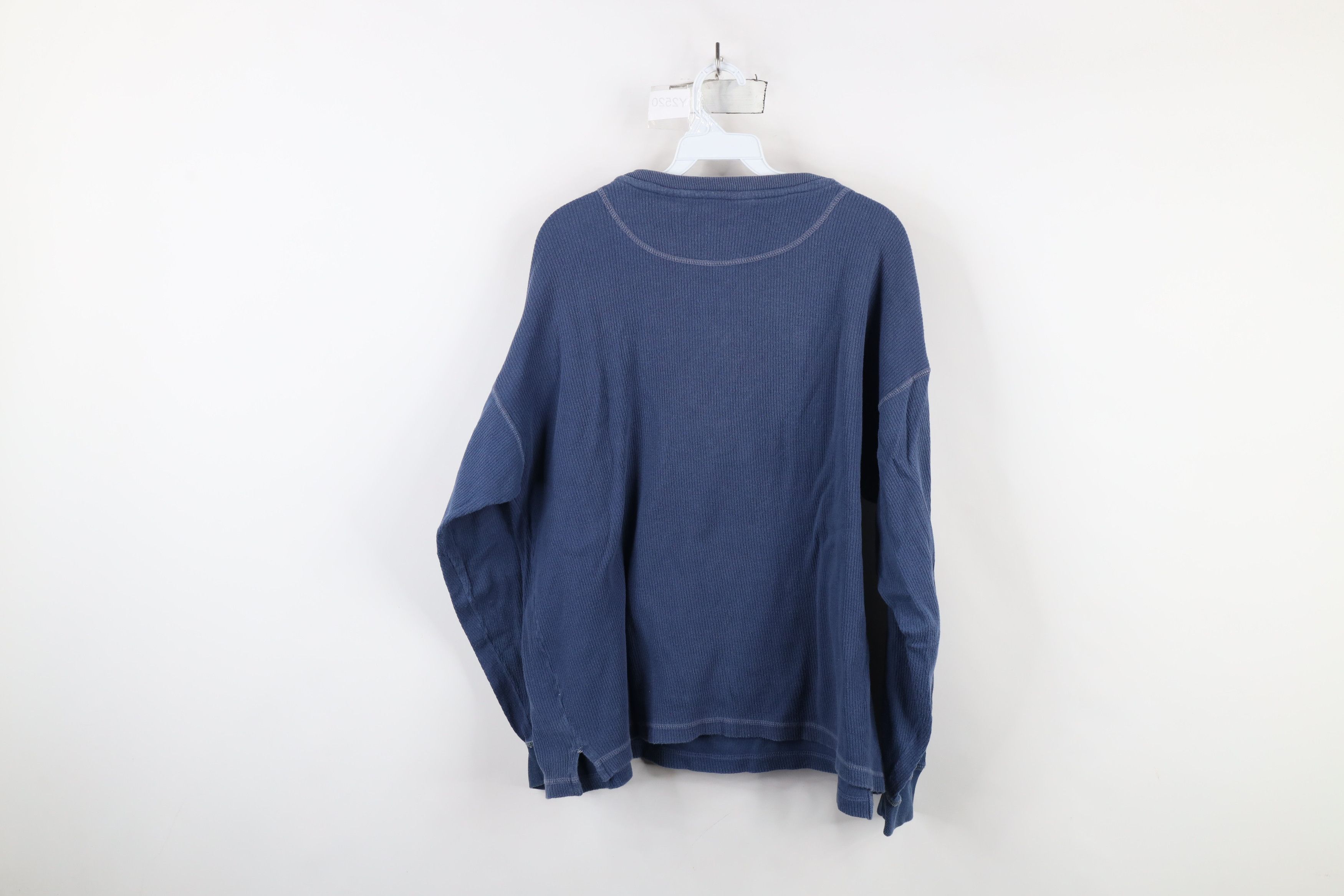 Vintage Vintage 90s Broncos Football Ribbed Knit Henley T-Shirt Size US L / EU 52-54 / 3 - 13 Thumbnail