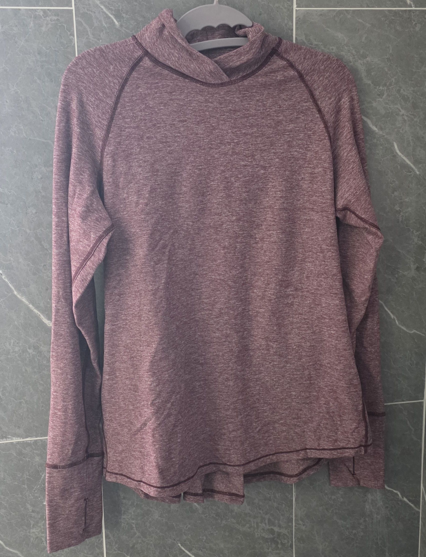 Lululemon Lululemon Warm Your Core LS Tee Heathered Bordeaux Drama 8 Size M / US 6-8 / IT 42-44 - 1 Thumbnail