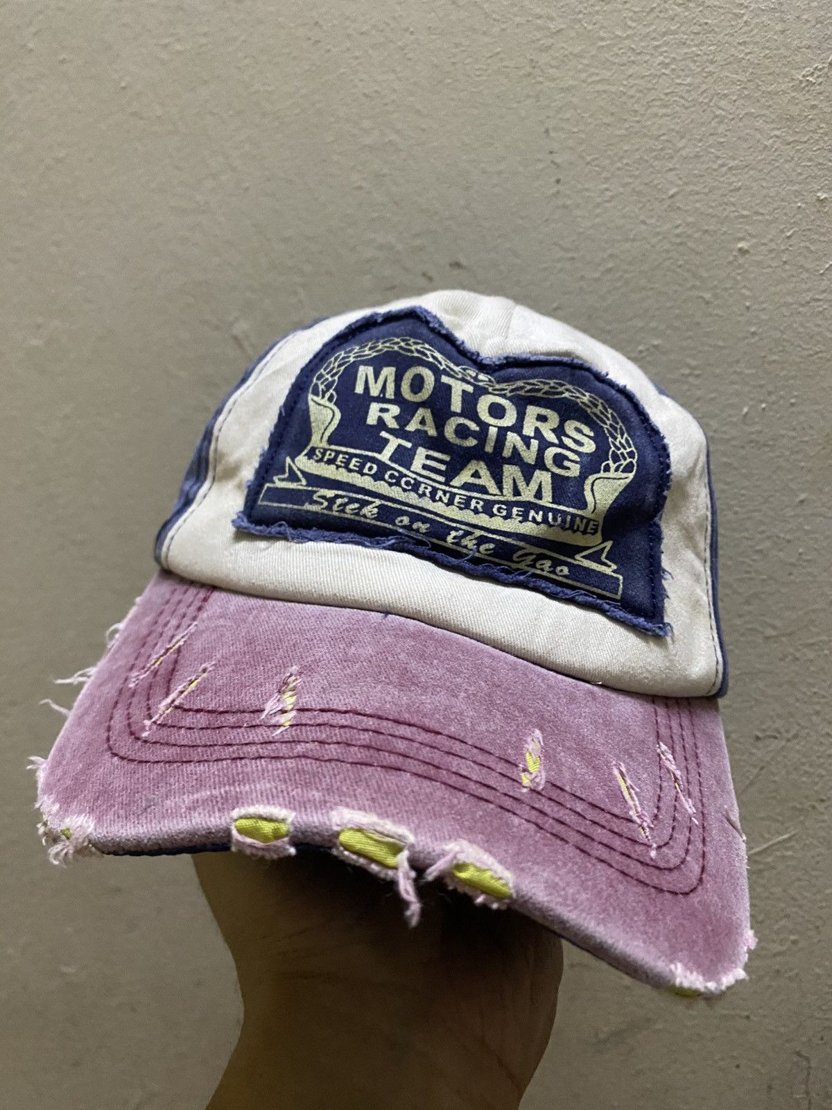 Japanese Brand Vintage Motors Racing Team Distressed Style Cap Hat Size ONE SIZE - 1 Thumbnail