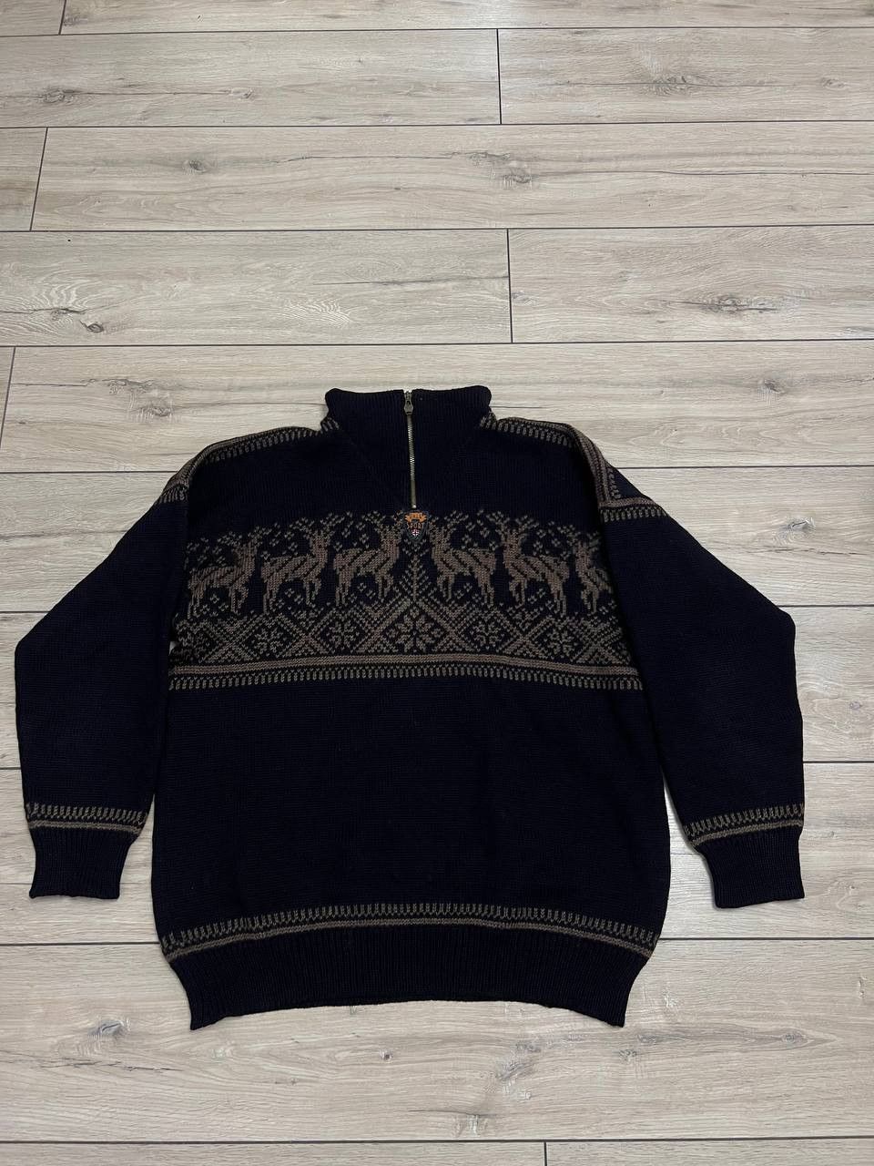 Dale Of Norway × Vintage Dale of Norway Sport 1/4 Deer Fair Isle Wool Knit Sweater L Size US L / EU 52-54 / 3 - 4 Thumbnail