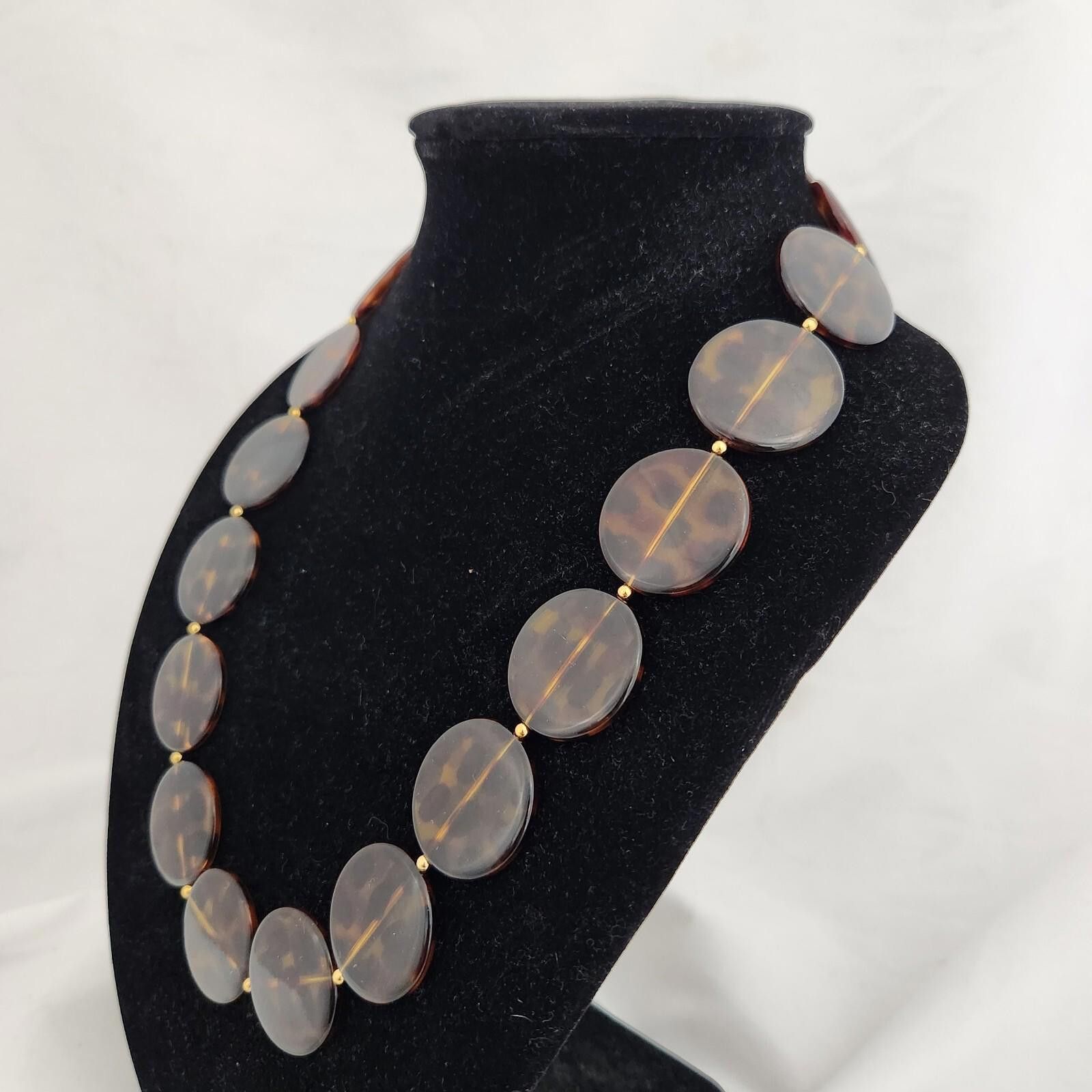 Other Kenneth J Lane Necklace Tortoise Shell Round Beaded Size ONE SIZE - 4 Thumbnail