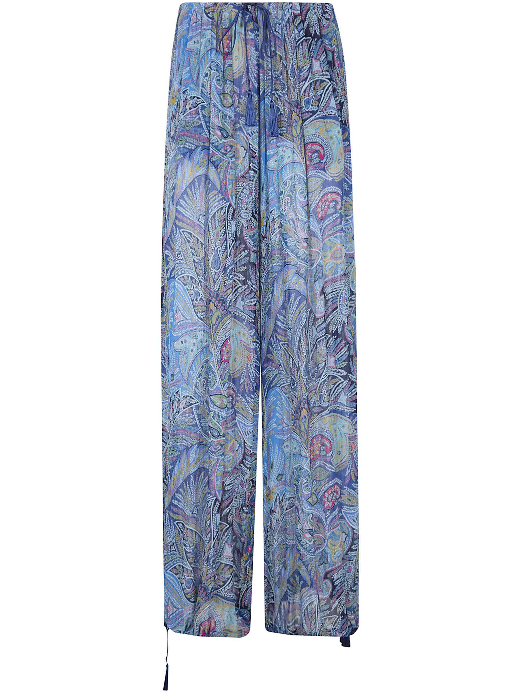 Etro WOMEN`S WIDE TROUSERS WITH TASSELS Size 28" / US 6 / IT 42 - 1 Thumbnail