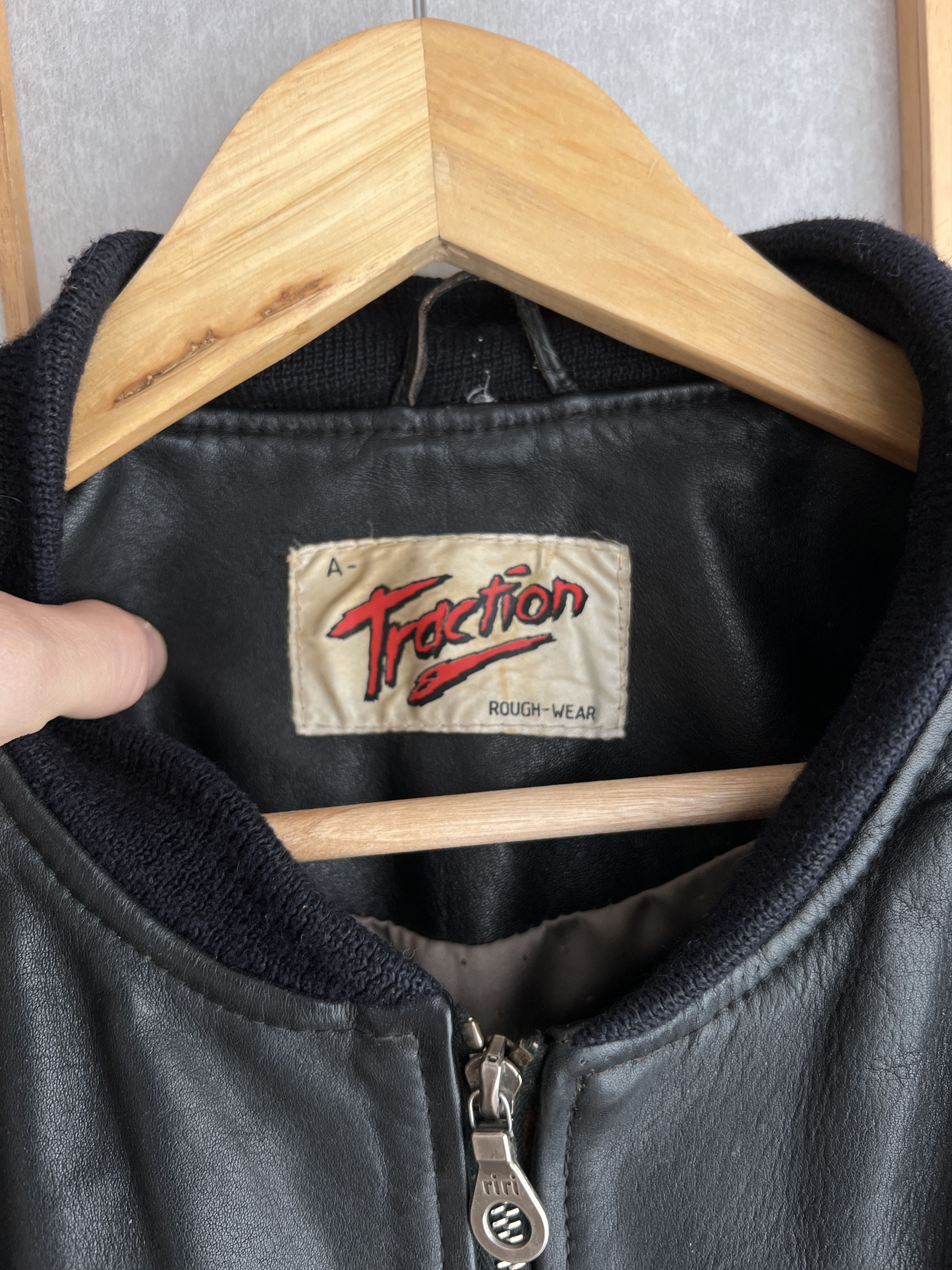 Genuine Leather VTG 1980's leather bomber jacket boxy baggy biker oversized Size US XXL / EU 58 / 5 - 9 Thumbnail
