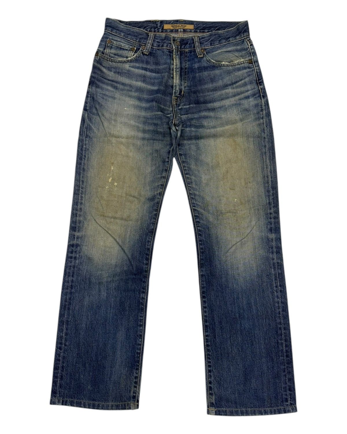 Jean × Undercover Distressed Denim S-002 Mud Rusty Regular Fit Straight Uniqlo Size US 31 - 7 Thumbnail