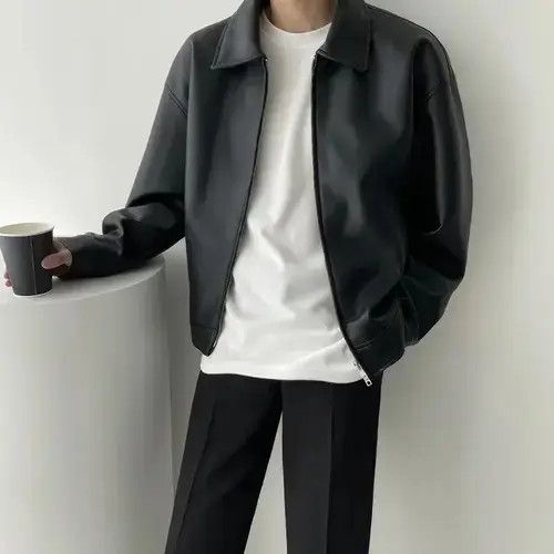 Japanese Brand Artificial leather Hip Hop Gothic Rock Bomber Jacket Coat Size US L / EU 52-54 / 3 - 4 Thumbnail