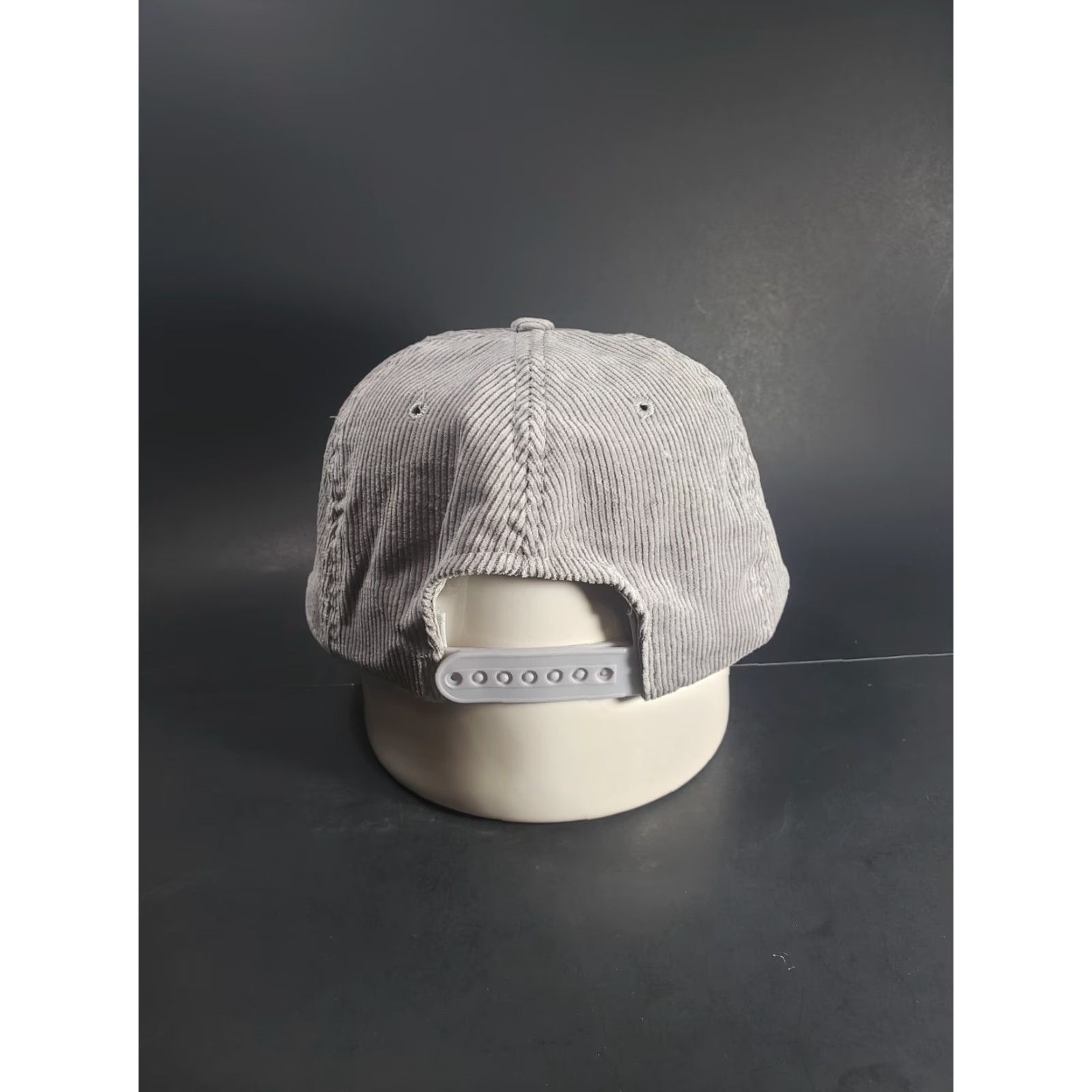 Vintage VINTAGE Crary Industries Cat Hat Corduroy Trucker N Dakota Ag Farm Snapback Cap Gray Cotton Size ONE SIZE - 4 Thumbnail