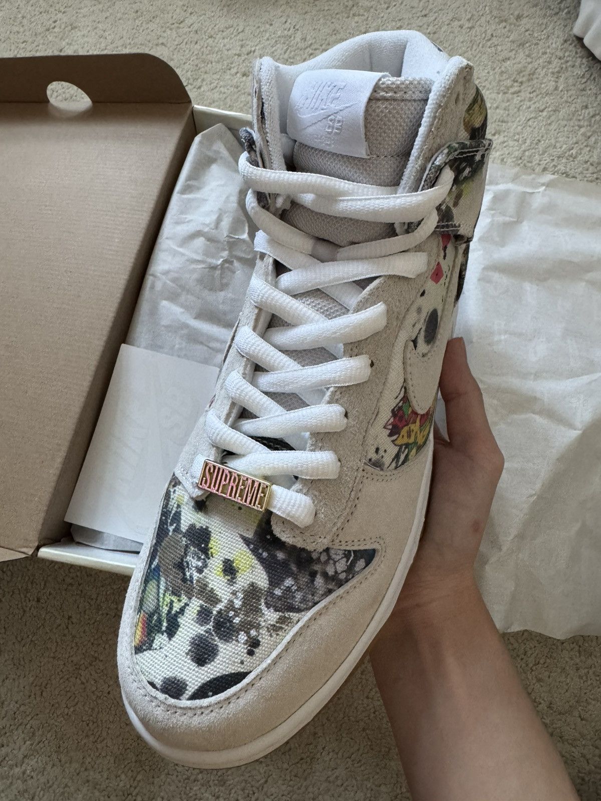 Nike × Supreme Nike SB Dunk High Supreme Rammellzee Size US 9.5 / EU 42-43 - 2 Thumbnail