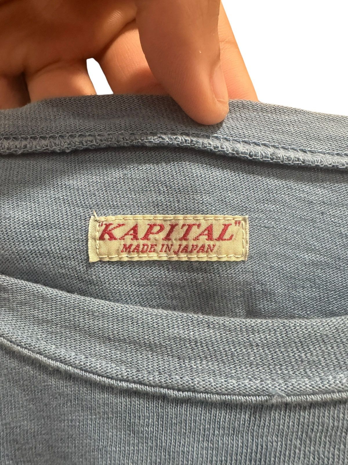 Kapital Kapital Hippie Patchwork Long Sleeve Tee Blue Size US L / EU 52-54 / 3 - 8 Thumbnail
