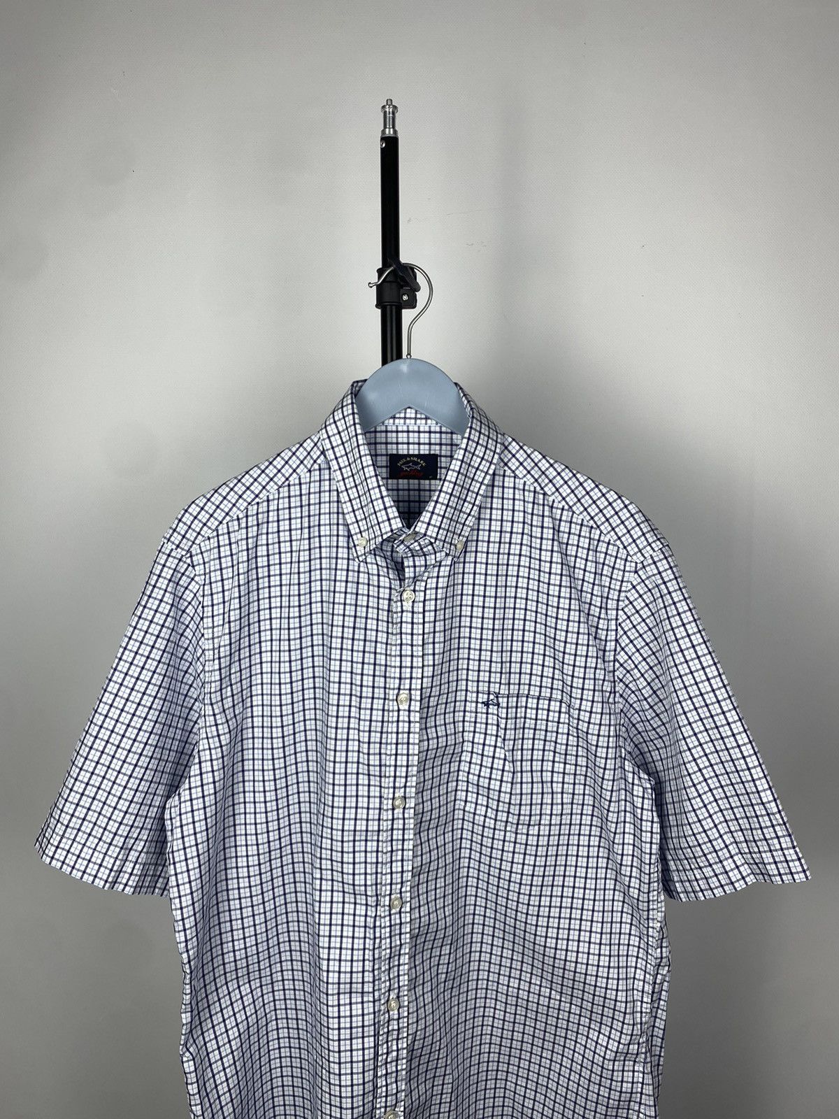 Paul & Shark × Vintage Vintage 90s Paul & Shark Yachting Plaid Shirt Button Up Size US L / EU 52-54 / 3 - 2 Thumbnail