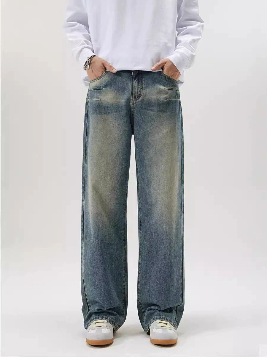 Vintage Men's American cleanfit washed whisker jeans Size US 32 / EU 48 - 1 Thumbnail