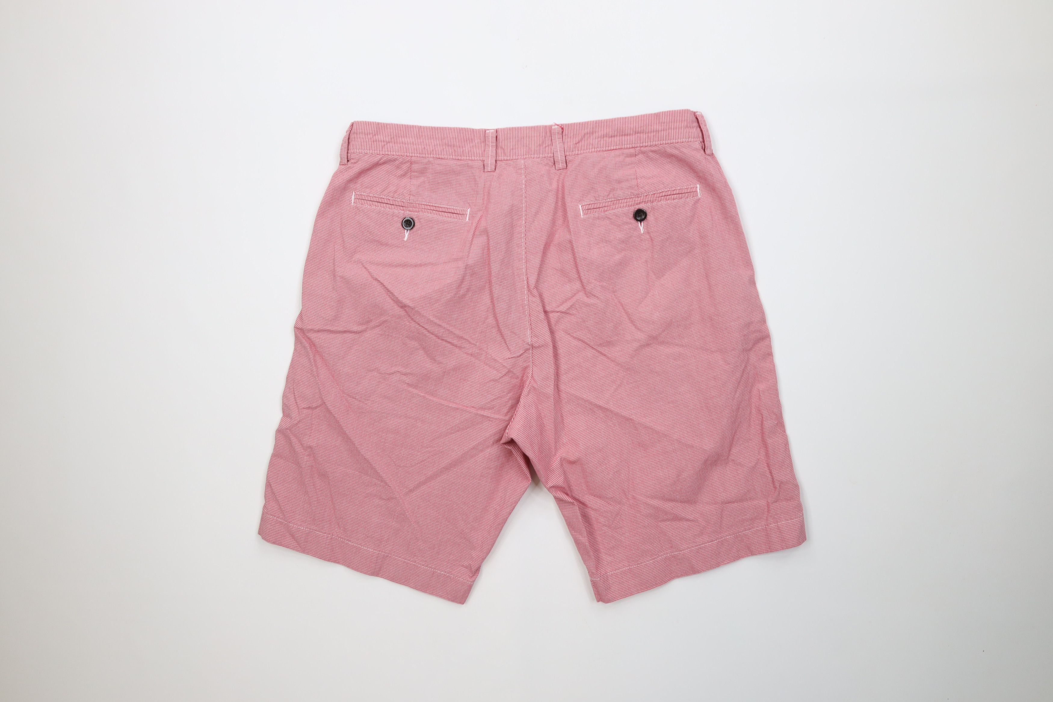 J.Crew J Crew Club Houndstooth Golf Golfing Chino Shorts Red Cotton Size US 34 / EU 50 - 8 Thumbnail