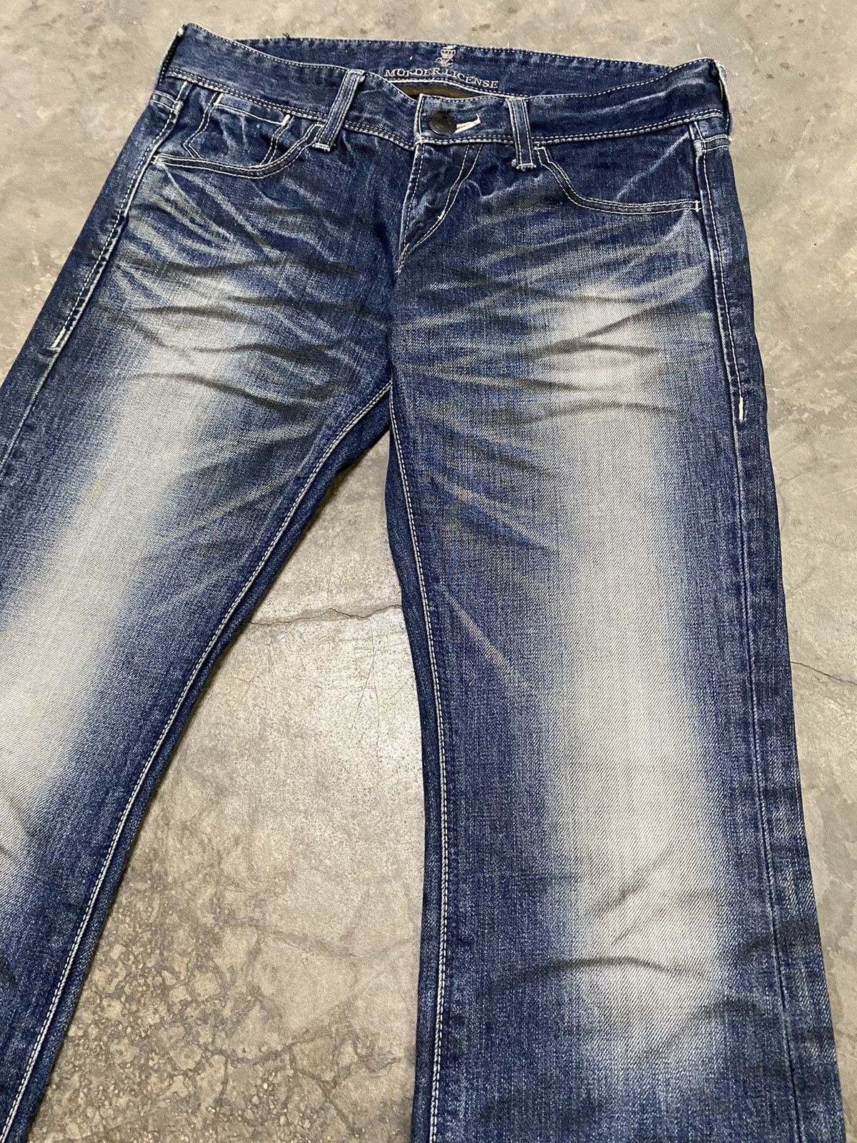 Japanese Brand × Murder License Flare Jeans Japan Murder License Black Oil Claws Size US 31 - 6 Thumbnail