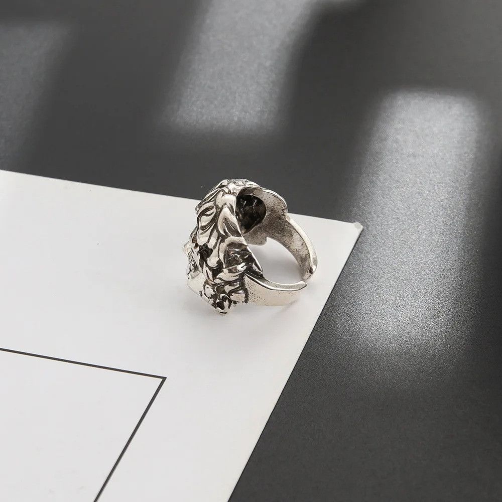 Vintage Retro Half Face David Ring Size ONE SIZE - 2 Thumbnail