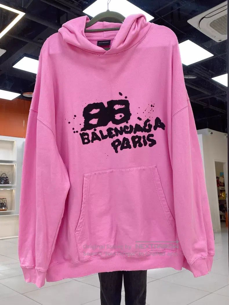 Balenciaga Balenciaga Pink Hoodie Size US XS / EU 42 / 0 - 1 Thumbnail