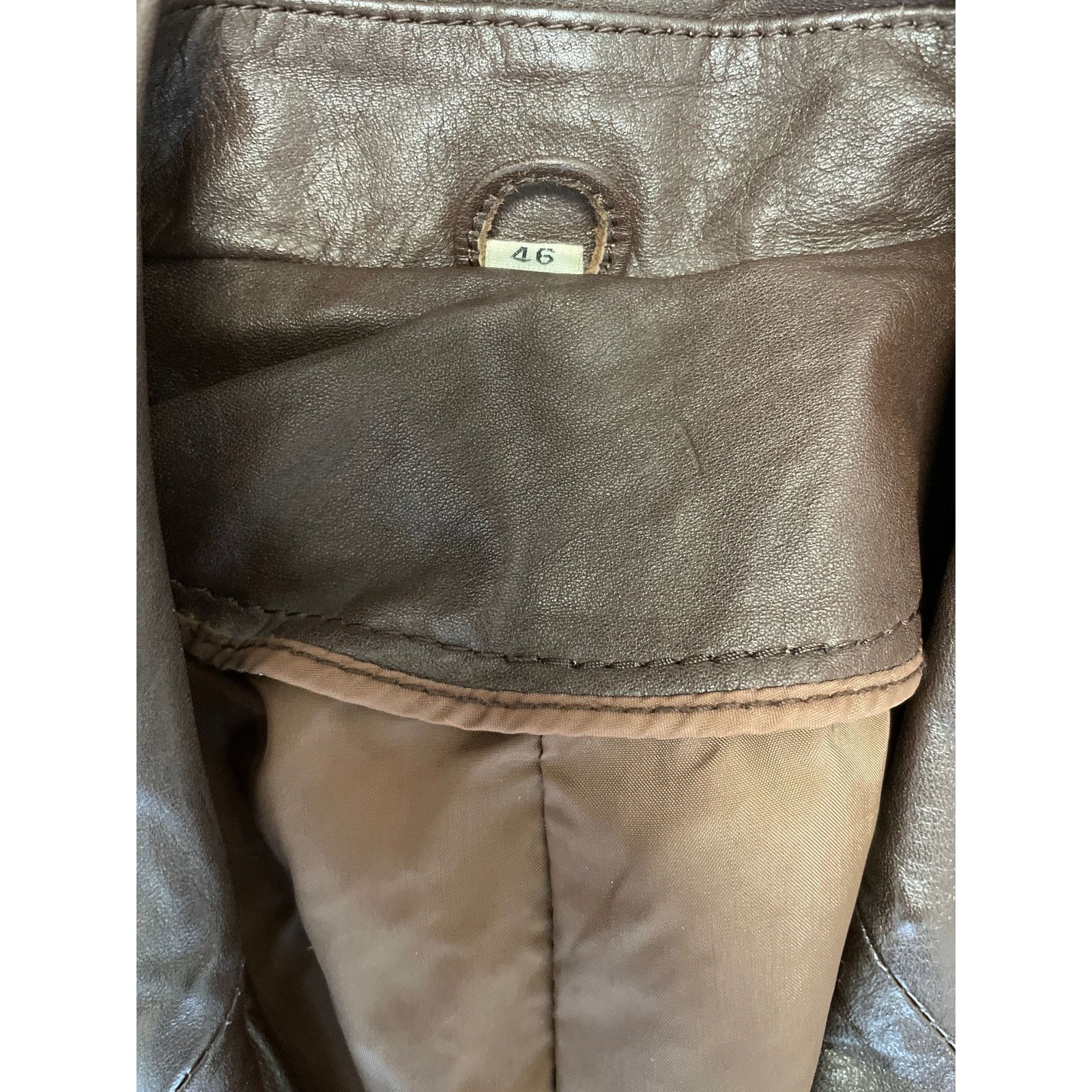Vintage Y2K Brown Leather Hello Kitty Graf Jacket 46 Size US L / EU 52-54 / 3 - 2 Thumbnail