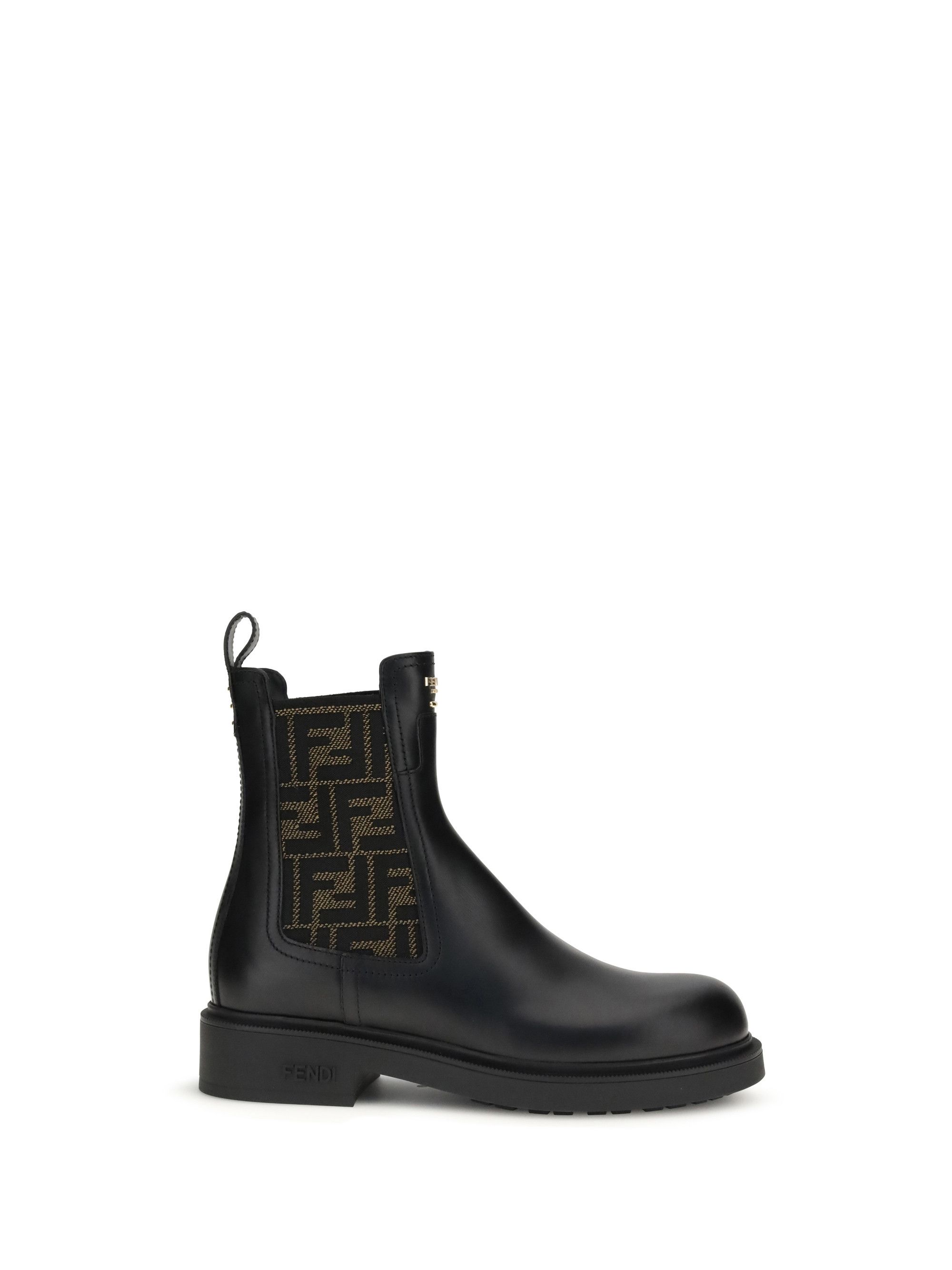 Fendi FF leather and fabric Ankle Boots Size US 7.5 / IT 37.5 - 1 Thumbnail