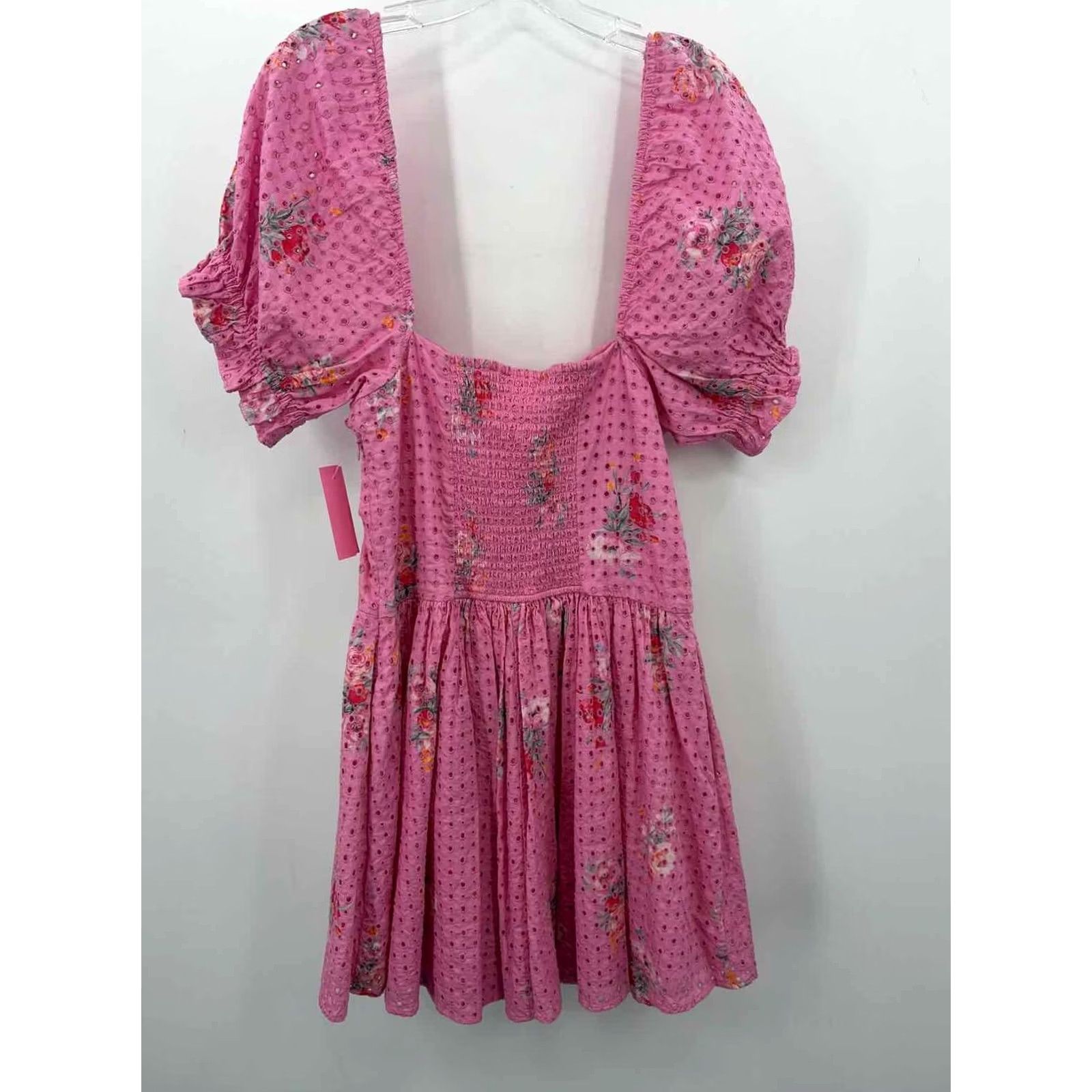 LoveShackFancy LoveShackFancy Pink Short Sleeve Dress Eyelet Medium Size 32" / US 10 / IT 46 - 3 Thumbnail