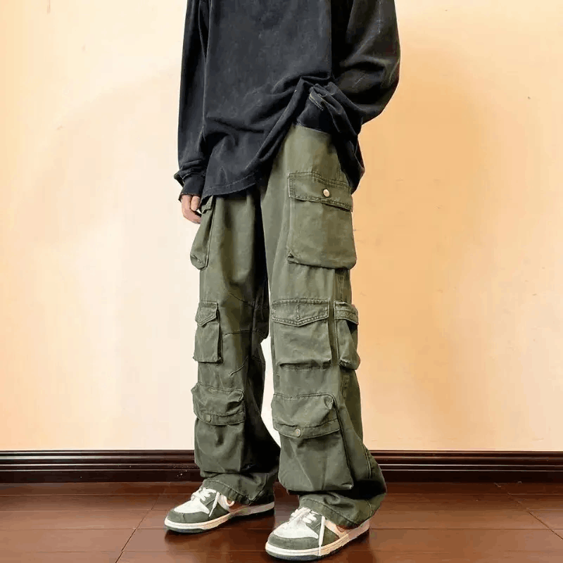 Technical Multi pocket utility cargopants workwear jeans