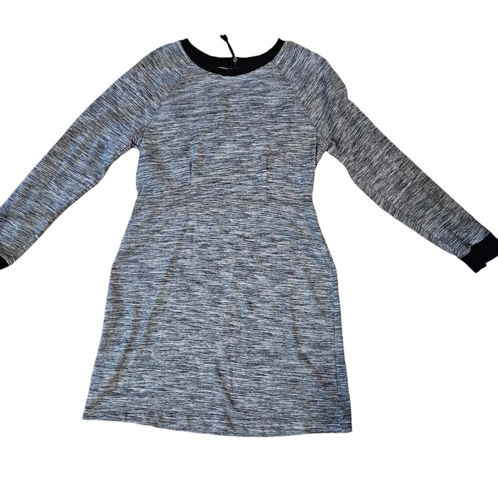 Designer Lou & Grey Women's Long Sleeve Marled Knit Dress, Size L Size L / US 10 / IT 46 - 2 Thumbnail