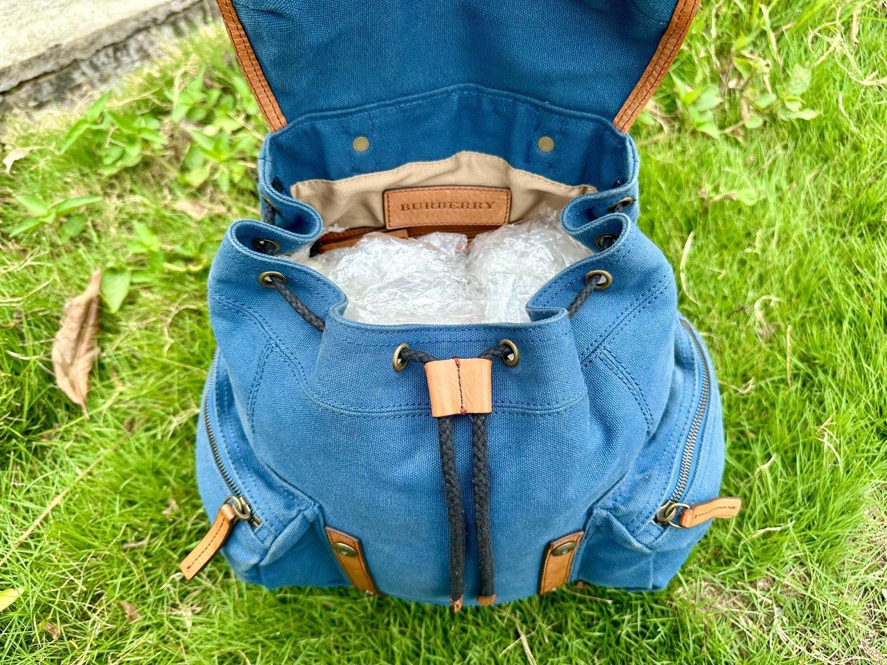 Burberry Authentic Burberry Rucksack Nyalon Blue Backpack Size ONE SIZE - 9 Thumbnail