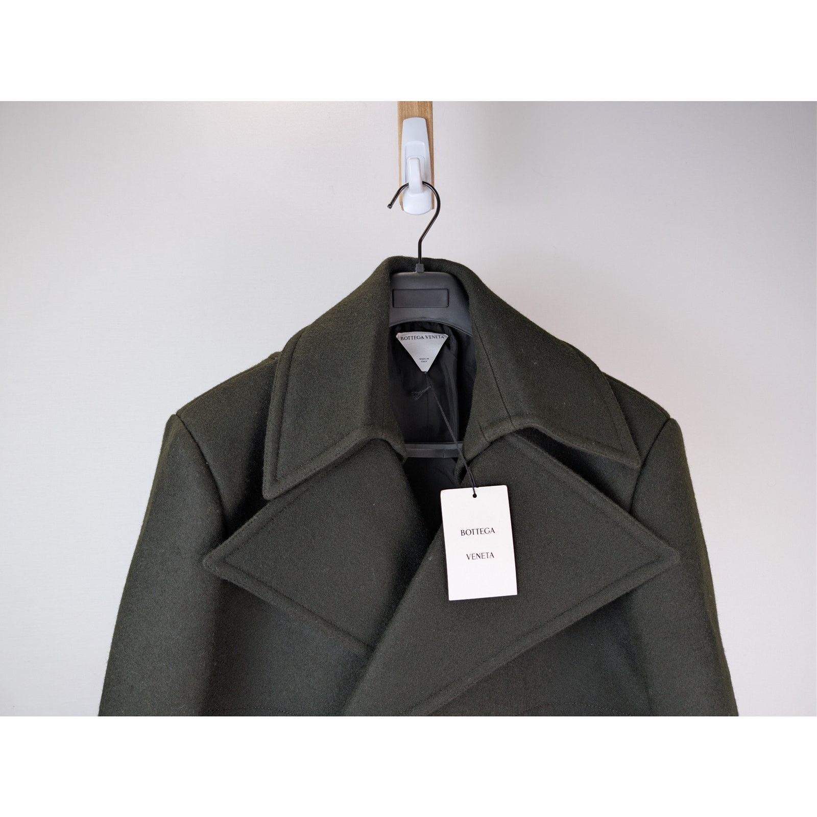 Bottega Veneta o1rshd1 Short Wool Felt Coat in Military Dark Green / Kale Size US M / EU 48-50 / 2 - 3 Thumbnail