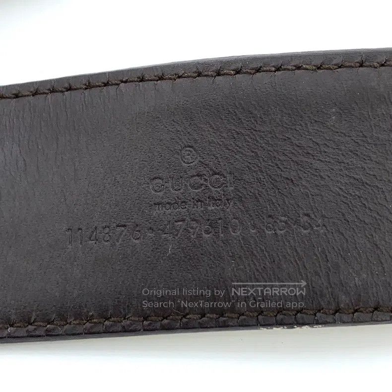 Gucci Gucci Brown logo jacquard full print smooth buckle belt Size ONE SIZE - 7 Thumbnail