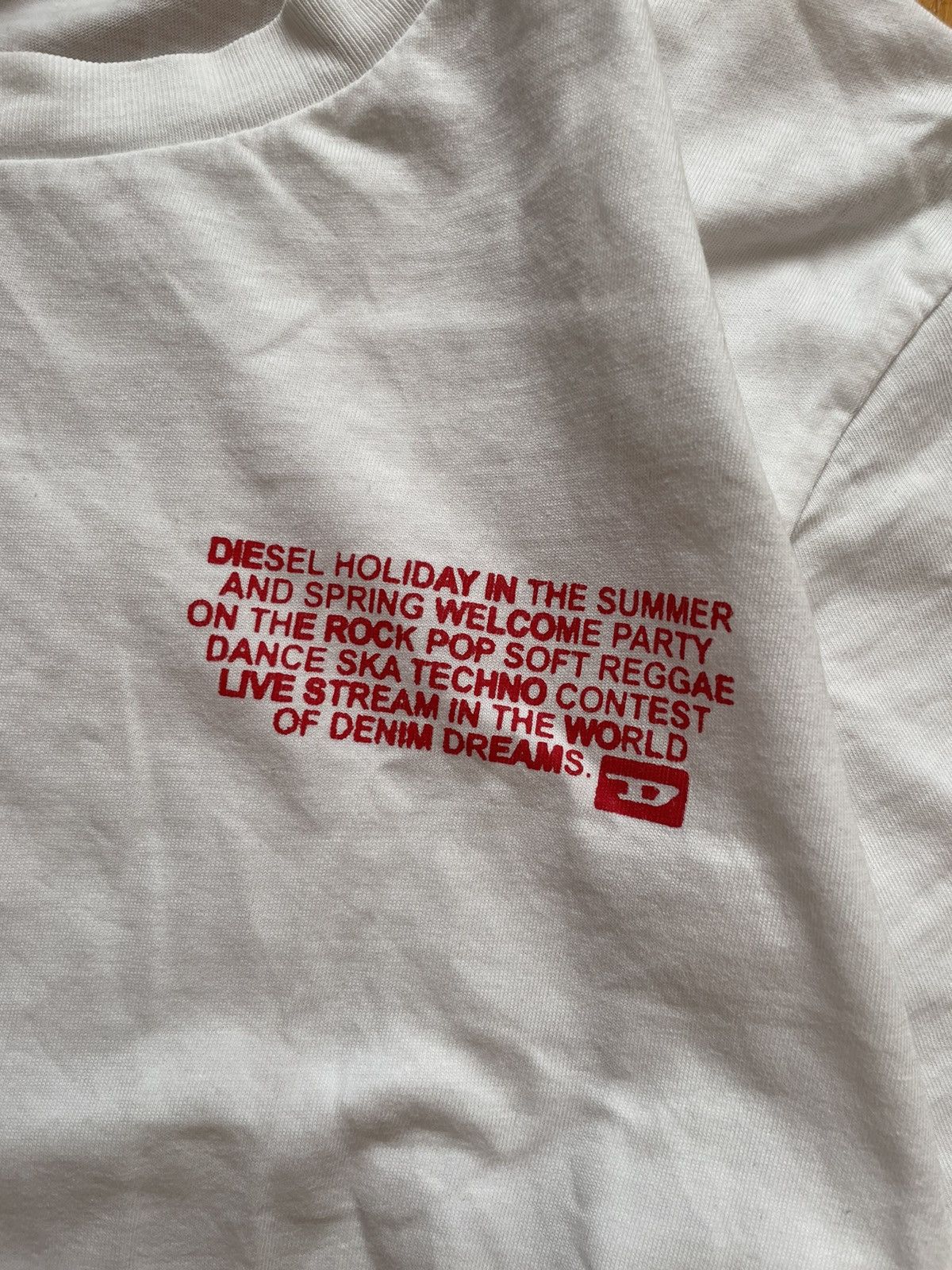 Diesel × Vintage Diesel “Denim Dreams” Logo White T-shirt Back print tee Size US M / EU 48-50 / 2 - 5 Thumbnail