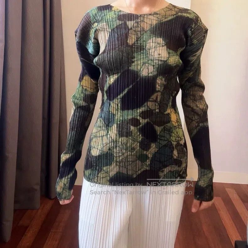Issey Miyake Issey Miyake Rock Texture Long Sleeve Top Size L / US 10 / IT 46 - 1 Thumbnail