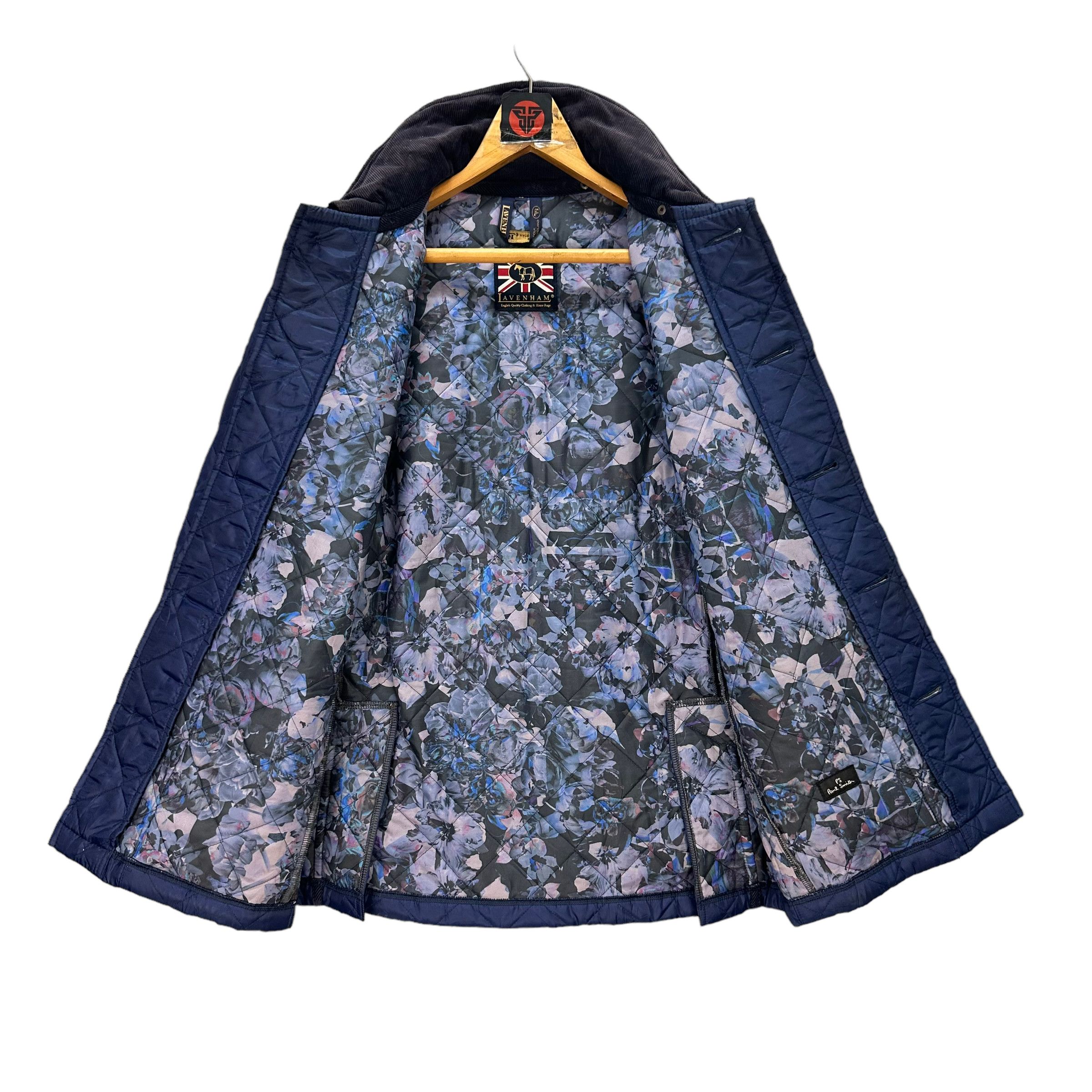 LAVENHAM X PAUL SMITH BLUE QUILTED JACKET #7647-160