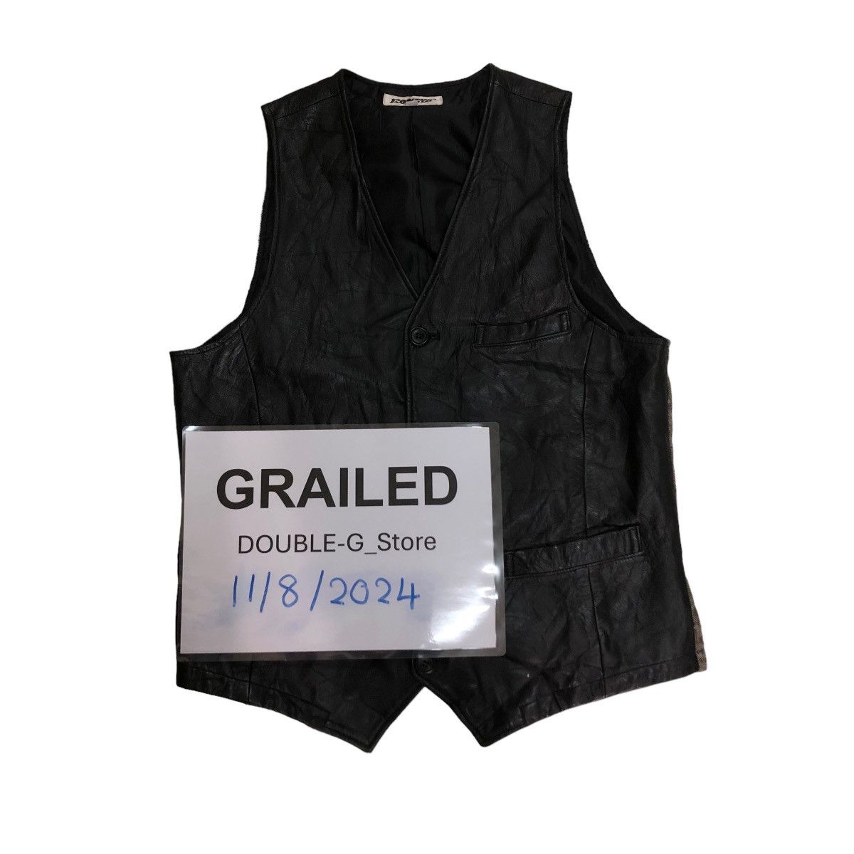 Japanese Brand 📌VINTAGE LEATHER TANK TOP VEST BIKER BONSKIP JAPAN Size US M / EU 48-50 / 2 - 1 Thumbnail