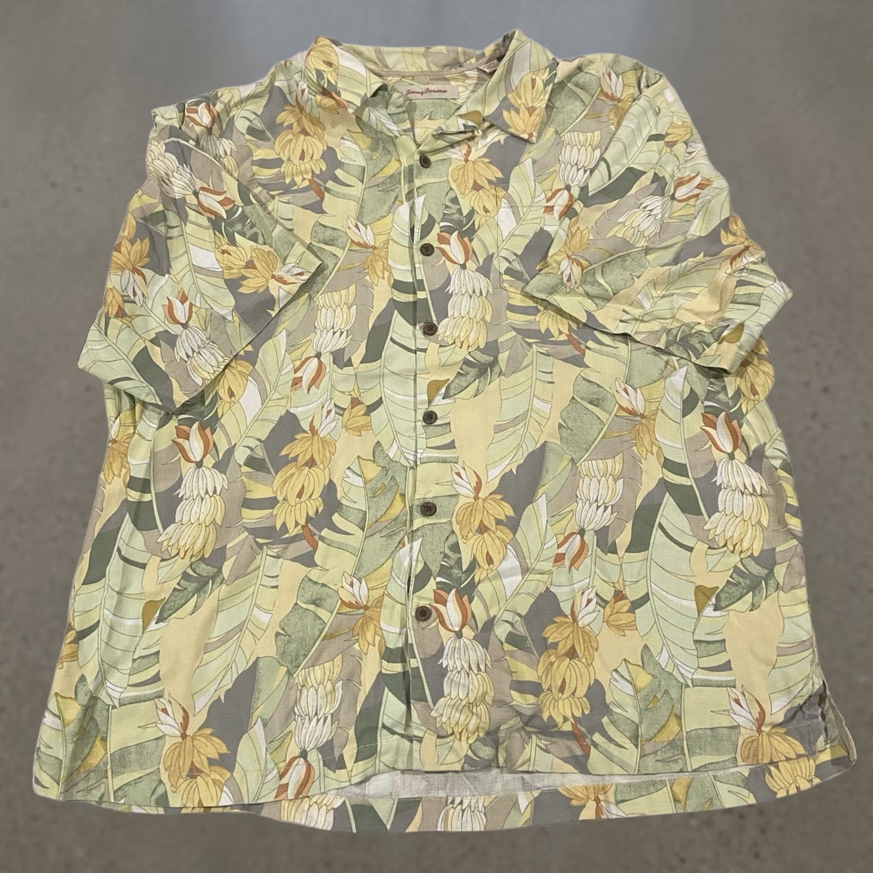 Tommy Bahama Tommy Bahama Shirt Mens XXL Button-Up Hawaii Floral Silk Blue Paradise Tropical 100% Silk Hawaiian Loop Collar Short Sleeve Button-Down Collared BV Size US XXL / EU 58 / 5 - 1 Thumbnail