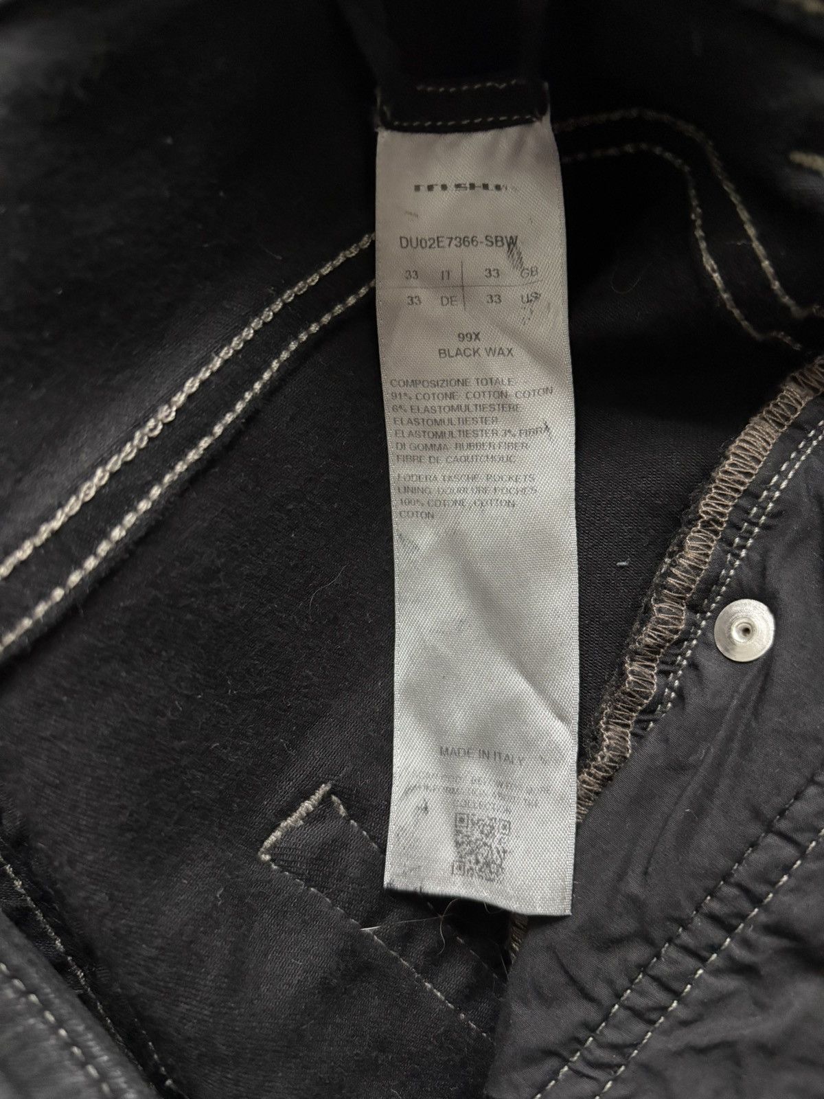 Rick Owens Drkshdw Rick owens DRKSHDW detroit waxed denim Size US 33 - 5 Thumbnail