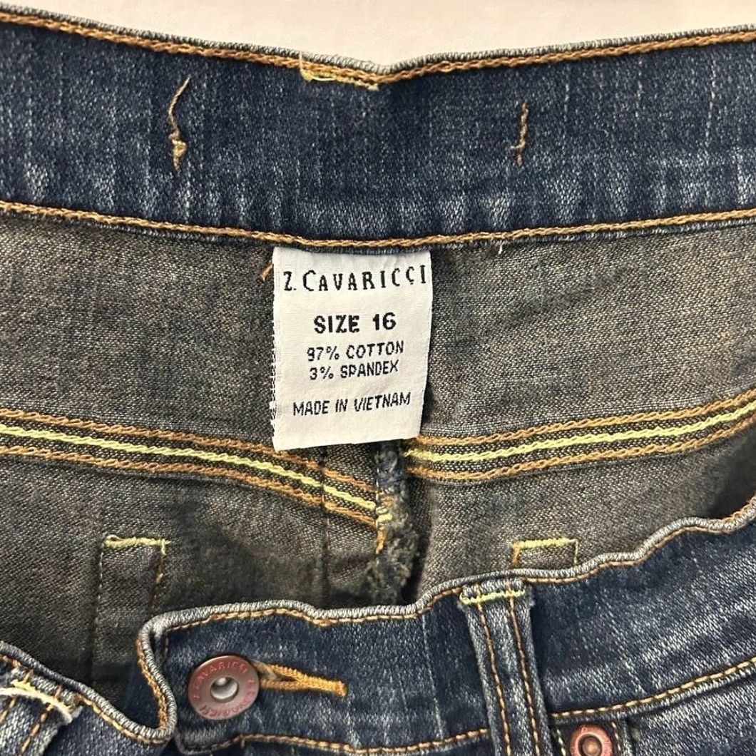 Vintage VINTAGE Z Cavaricci Jeans Womens 16W Dark Wash Stretch Straight Leg M58 Size 38" / US 16 / IT 52 - 4 Thumbnail