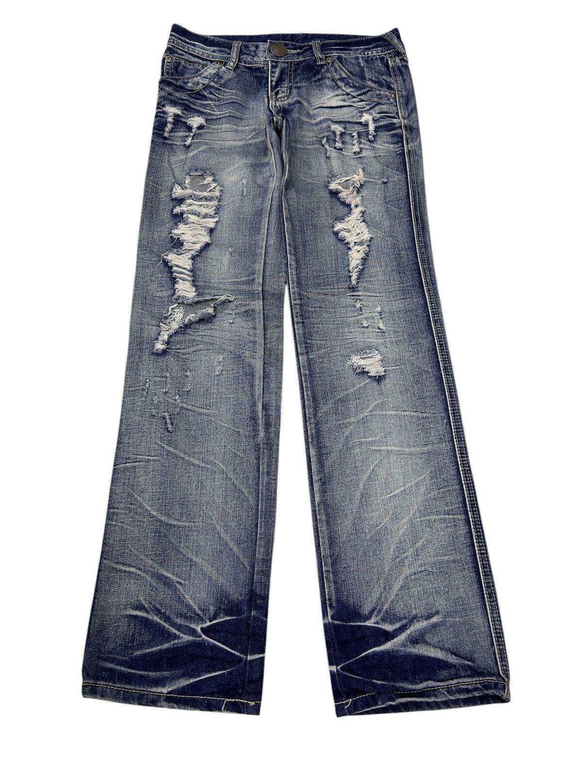 Japanese Brand × Vintage Vintage Japanese Denim Sp Ray Blue Wash Distressed Jeans Size US 30 / EU 46 - 1 Thumbnail
