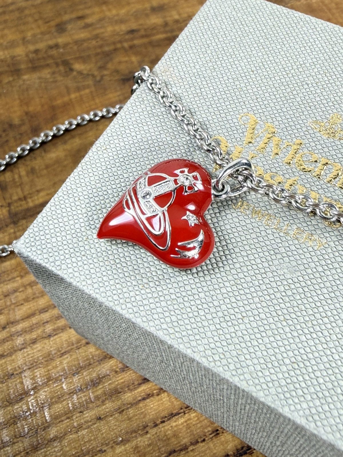 Vivienne Westwood Vivienne Westwood Enamel Heart Pendant Necklace In Red Size ONE SIZE - 6 Thumbnail