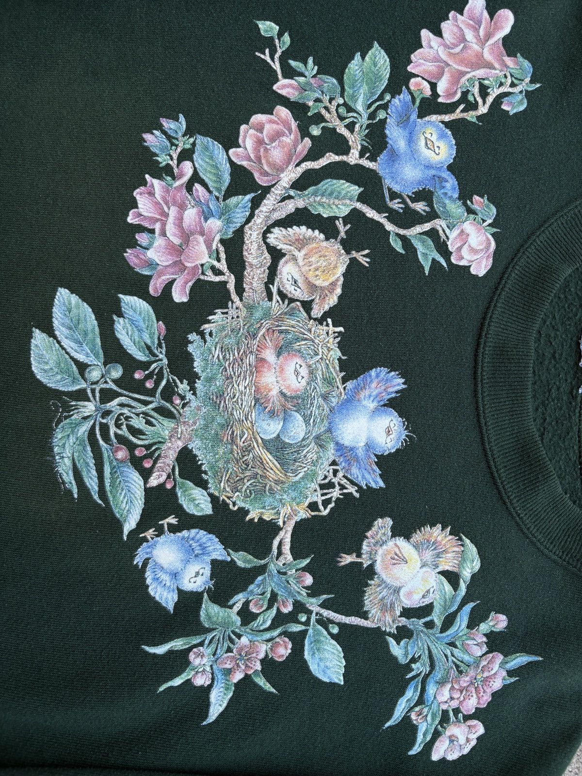 Jerzees × Vintage Vintage 1990s JERZEES Birds/Floral Crewneck Sweater Size L Size L / US 10 / IT 46 - 4 Thumbnail