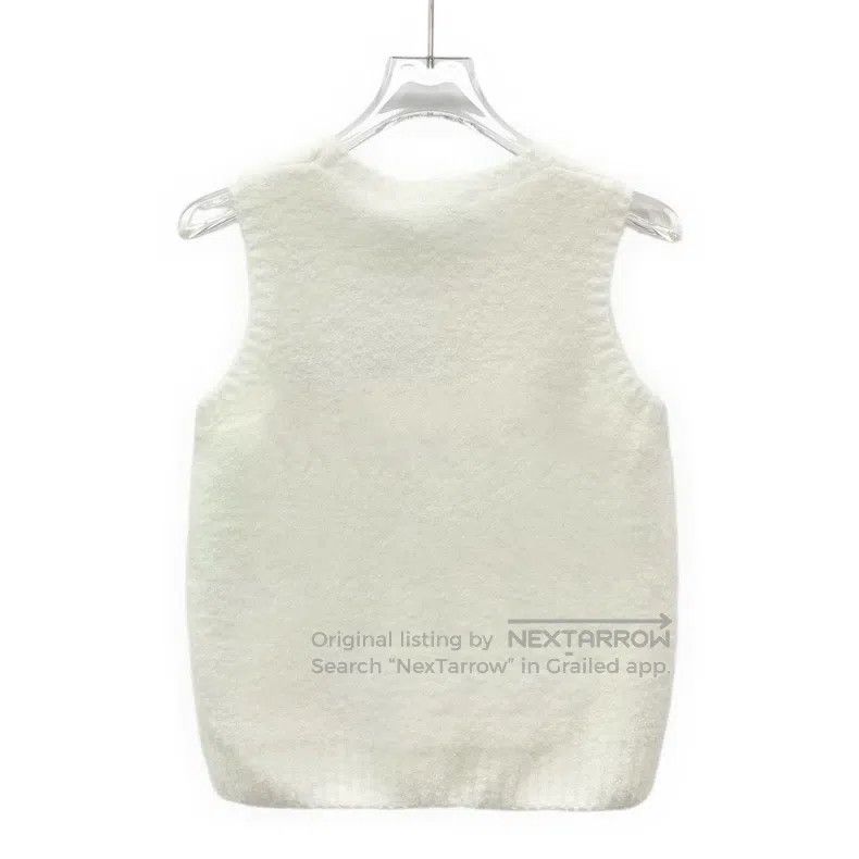 Dior Dior Beige sheep wool round neck sleeveless knitted vest Size XS / US 0-2 / IT 36-38 - 2 Thumbnail