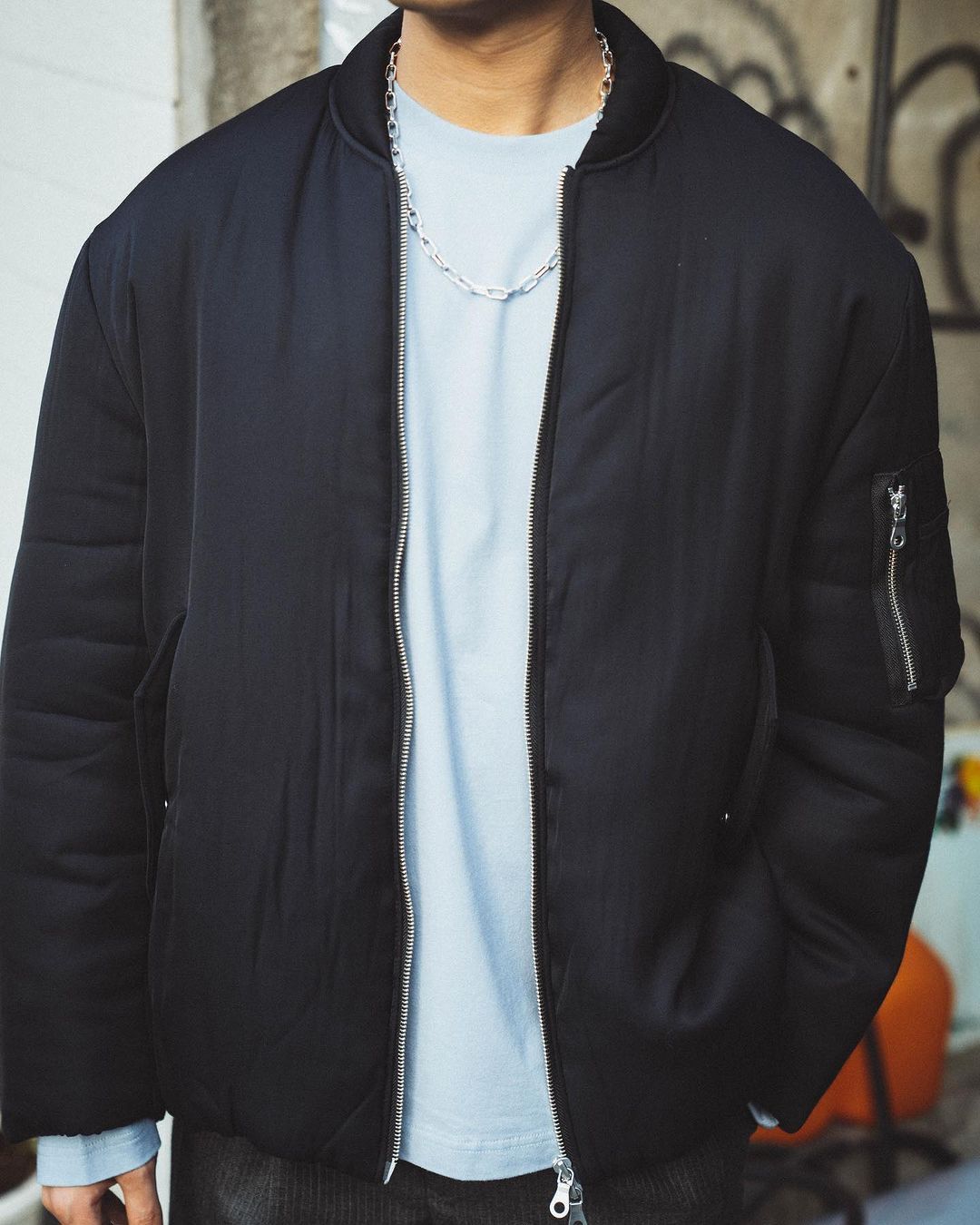 Uru ZIP UP BLOUSON / D.NAVY (Size 2) Size US L / EU 52-54 / 3 - 8 Thumbnail