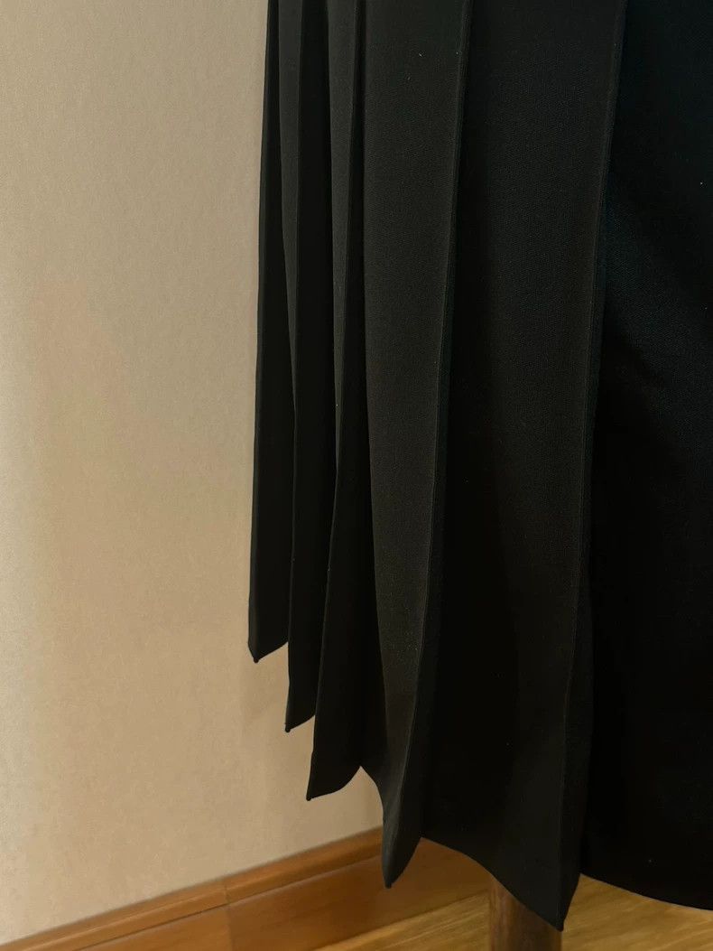 Comme des Garcons Comme Des Garcons Black polyester knit pleated slip dress Size XS / US 0-2 / IT 36-38 - 3 Thumbnail
