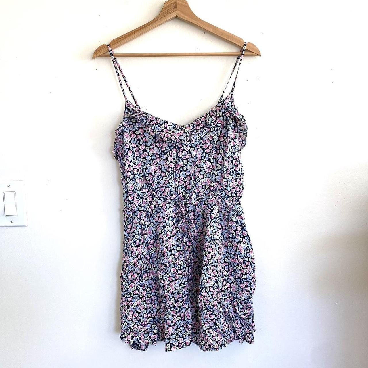H&M DIVIDED H&M BLACK FLORAL MINI SUMMER DRESS SIZE SMALL Size S / US 4 / IT 40 - 2 Thumbnail