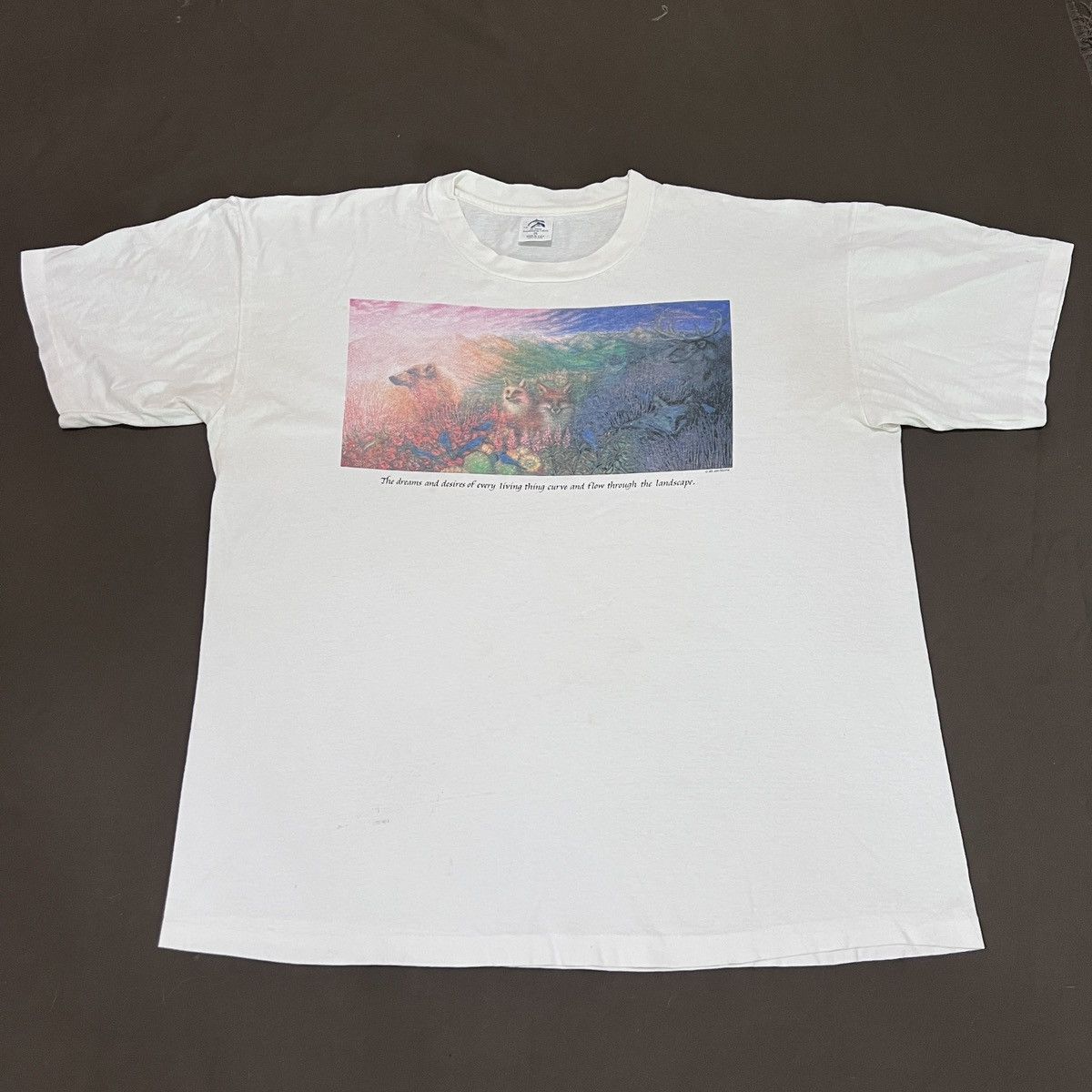 Vintage Vintage 90s JIM MORRIS ANIMAL LANDSCAPE ART Tee 2XL Size US XXL / EU 58 / 5 - 2 Thumbnail