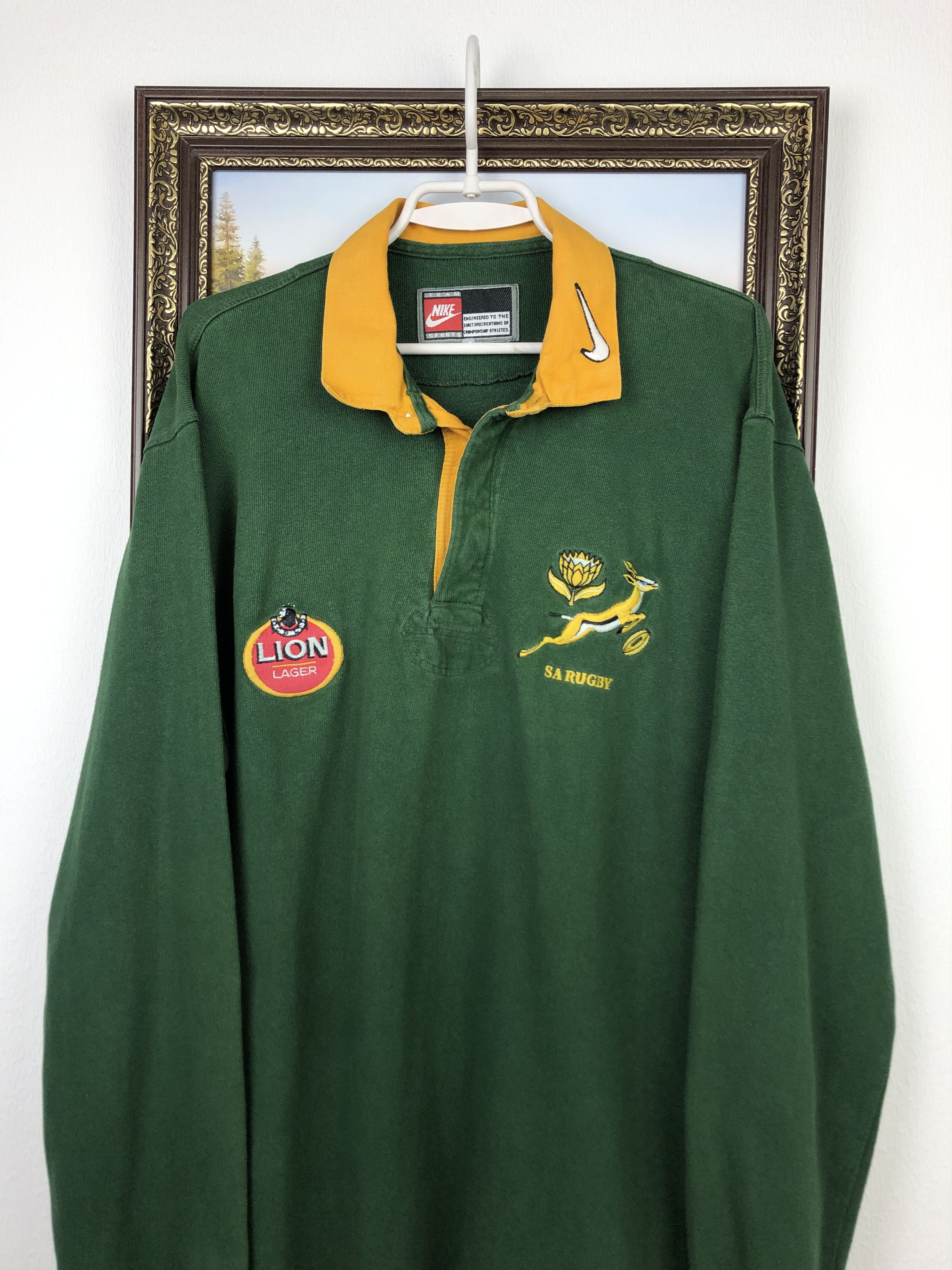 Nike Vintage 90 Nike South Africa Rugby Jersey Long Sleeve Shirt Size US XL / EU 56 / 4 - 2 Thumbnail